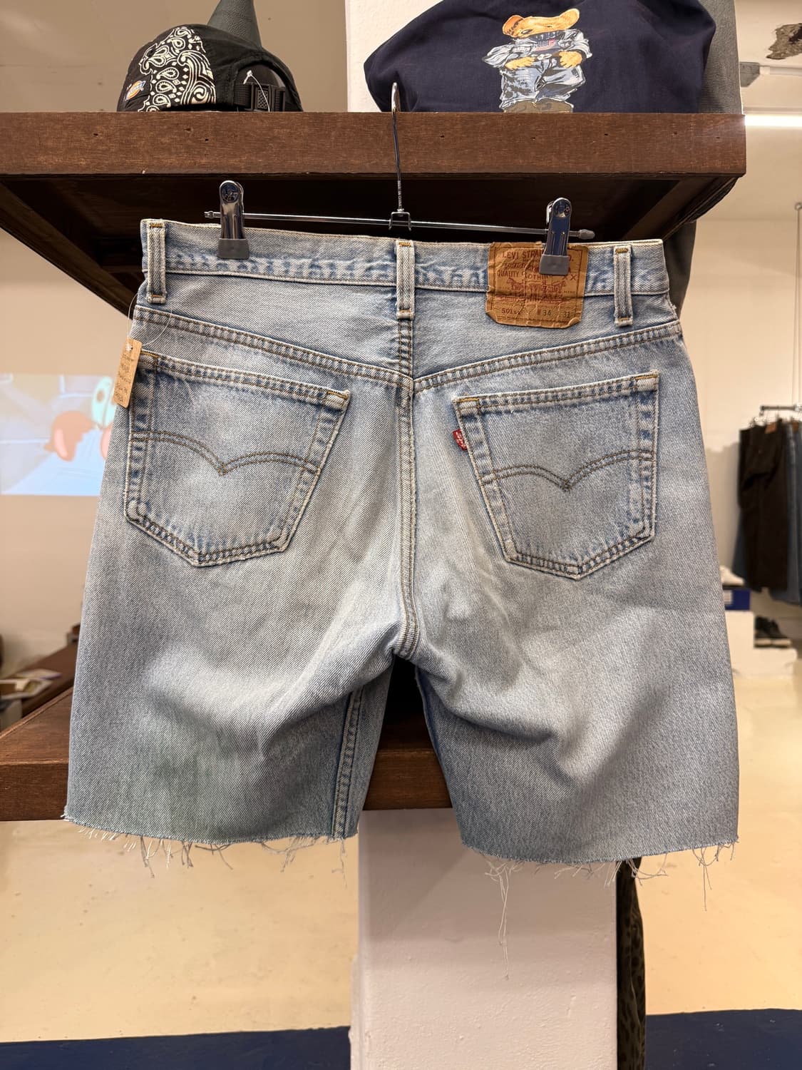 1993s USA 501xx 커팅 데님 쇼츠 상품이미지7