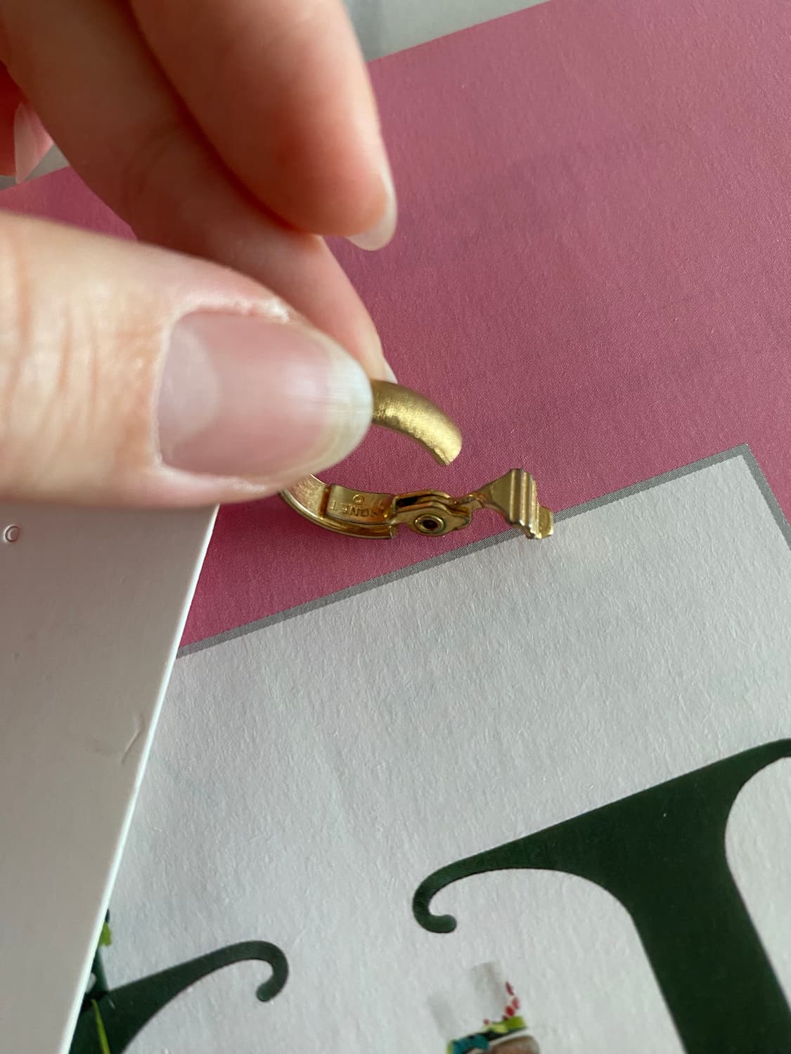 Monet 골드 무광 빈티지 귀걸이 귀찌 상품이미지6