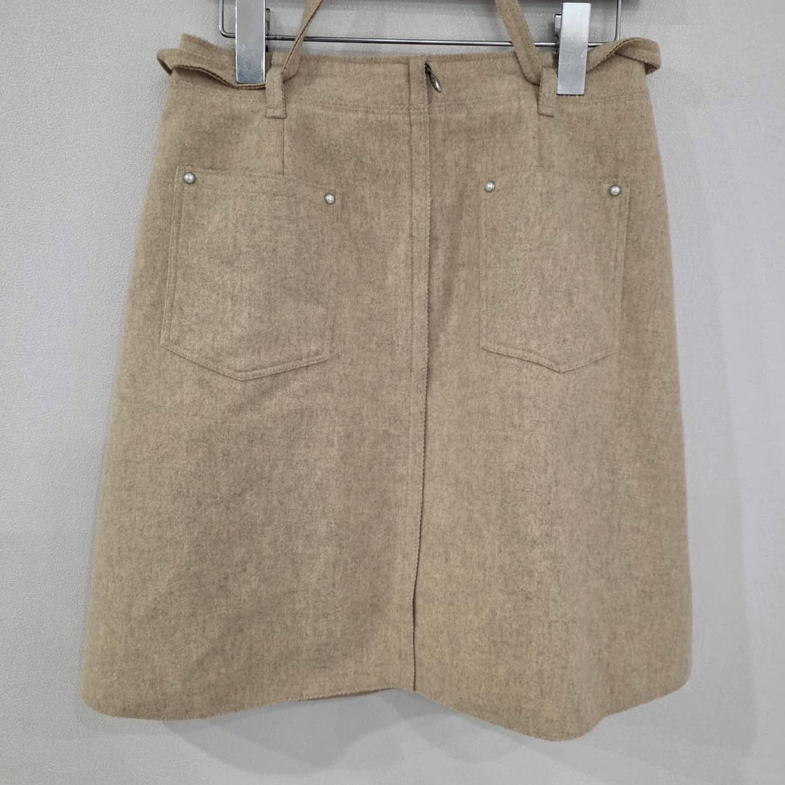 마인 울 혼방 벨트 스커트 베이지 64-94 상품이미지7