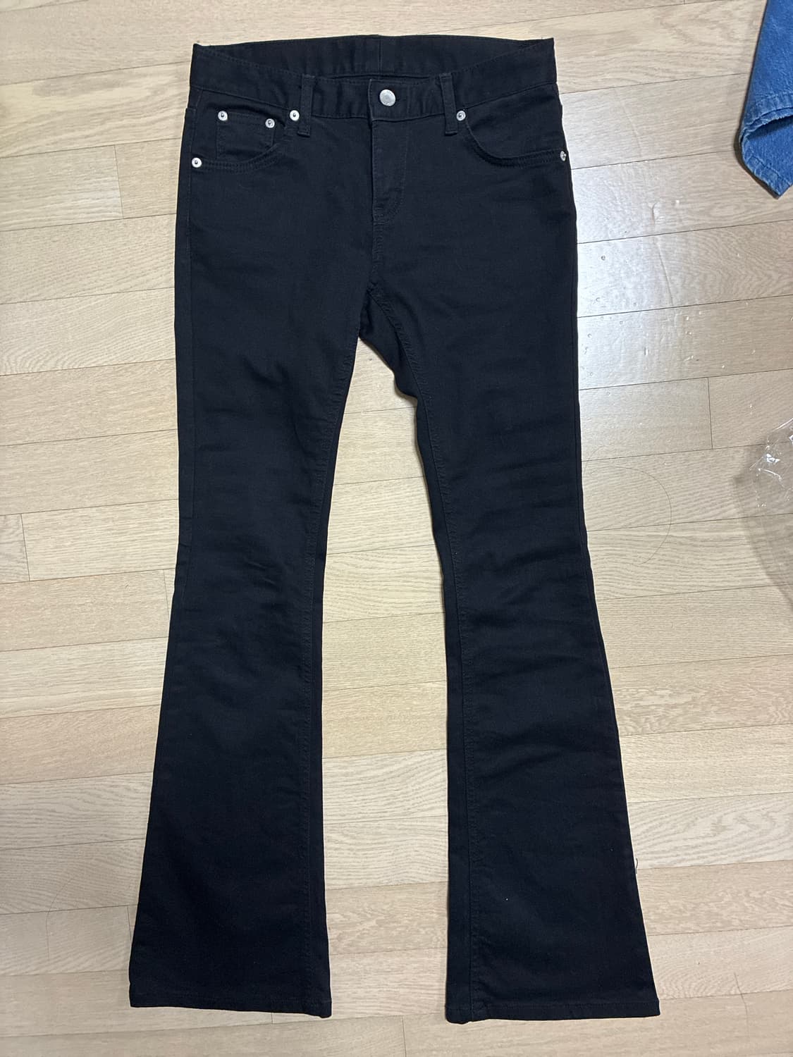 보헴서 미드라이즈 블랙 부츠컷 팬츠 m 상품이미지2