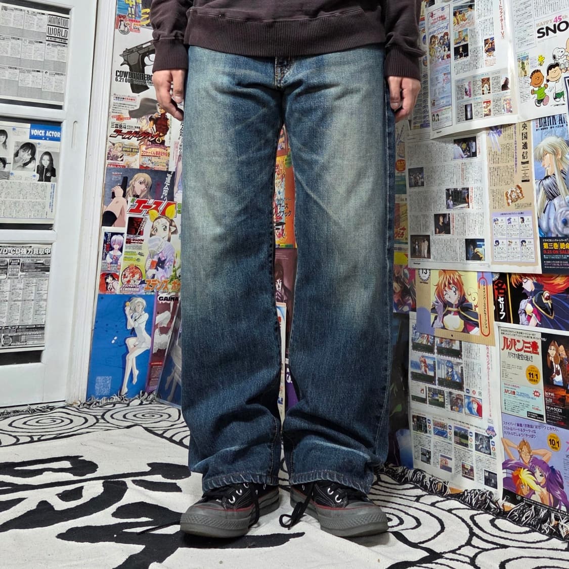 에드윈 505X 중청 워싱 셀비지 데님 팬츠 상품이미지1