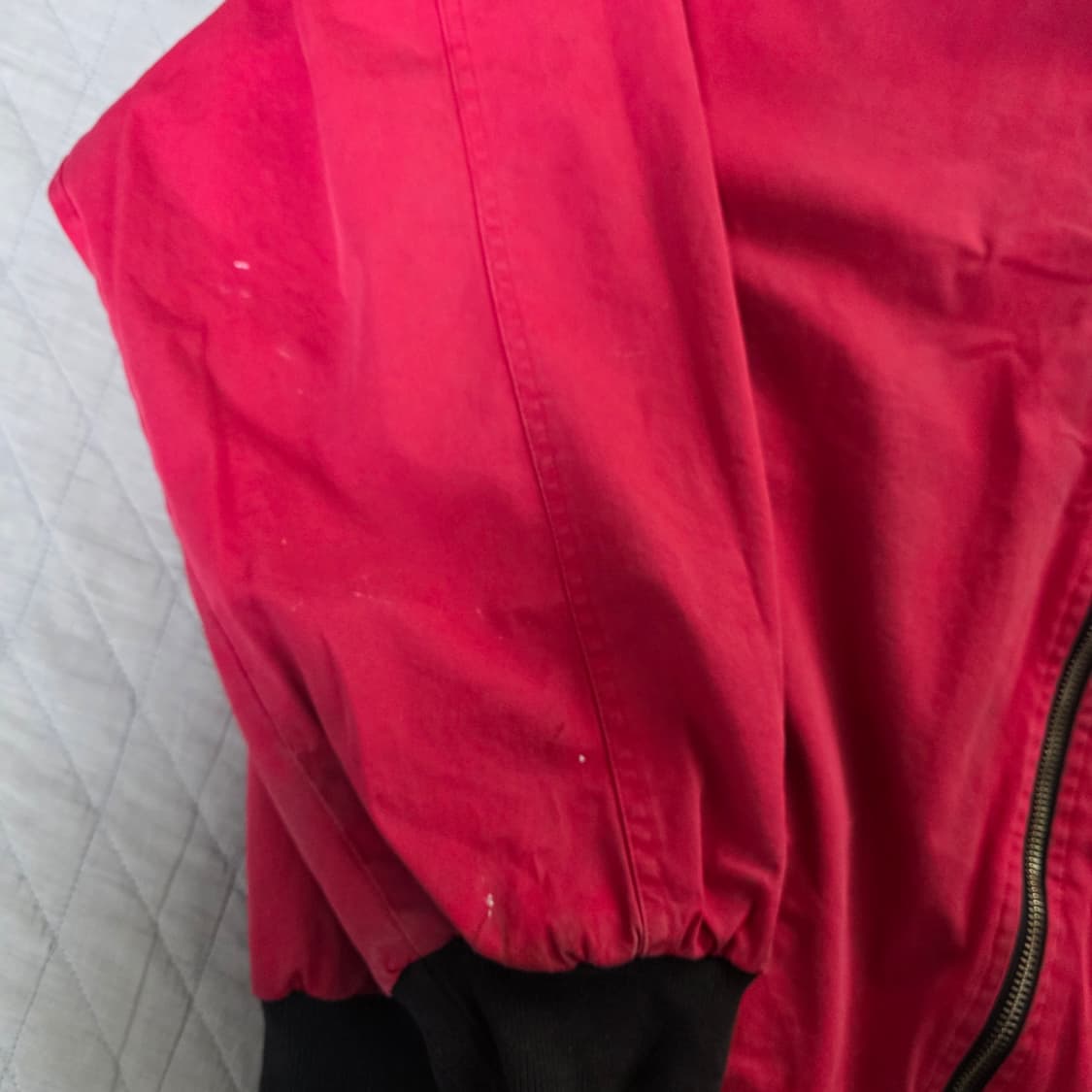 [XL] 90s 빈티지 말보로 리버시블 봄버 자켓 블랙/레드 스테인 상품이미지8