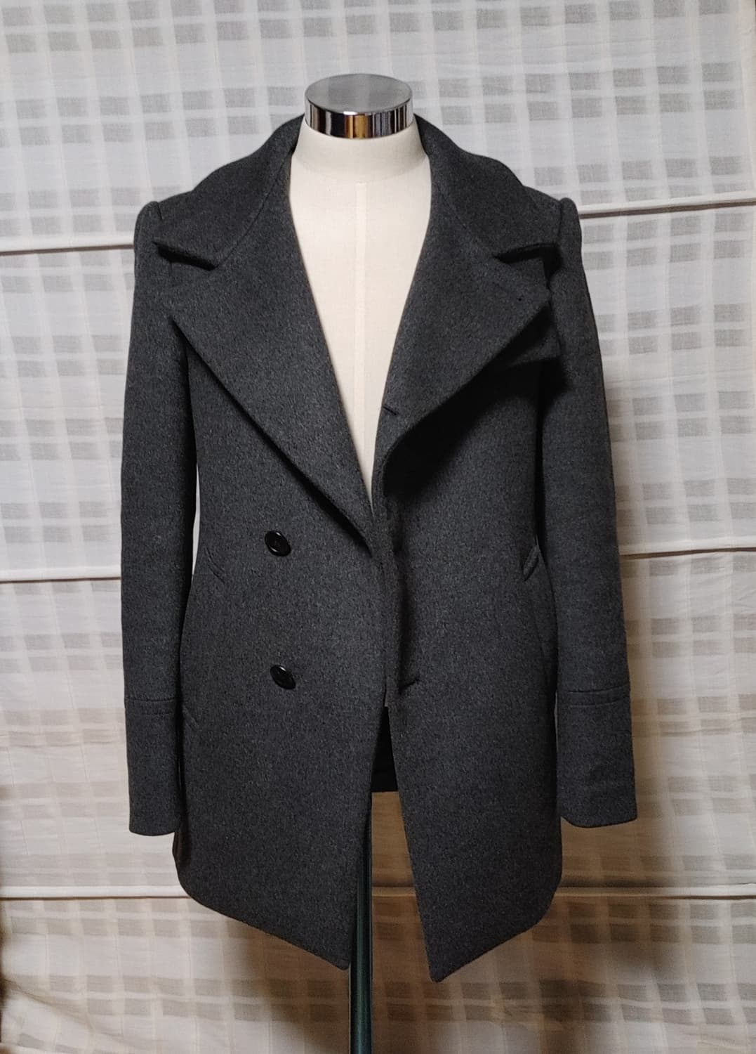 (한섬) 타임 옴므 챠콜 피코트 95 / 캐시미어 블렌디드 상품이미지1