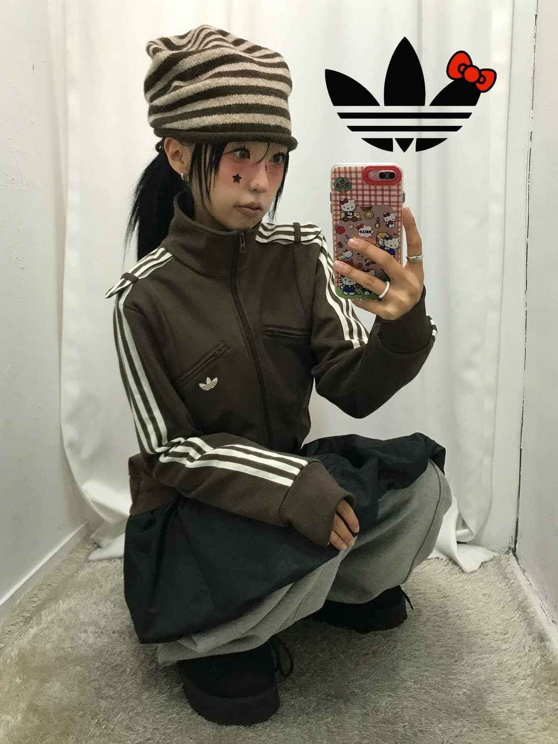 Adidas Brown Two-way Jersey ( Rare )  상품이미지1