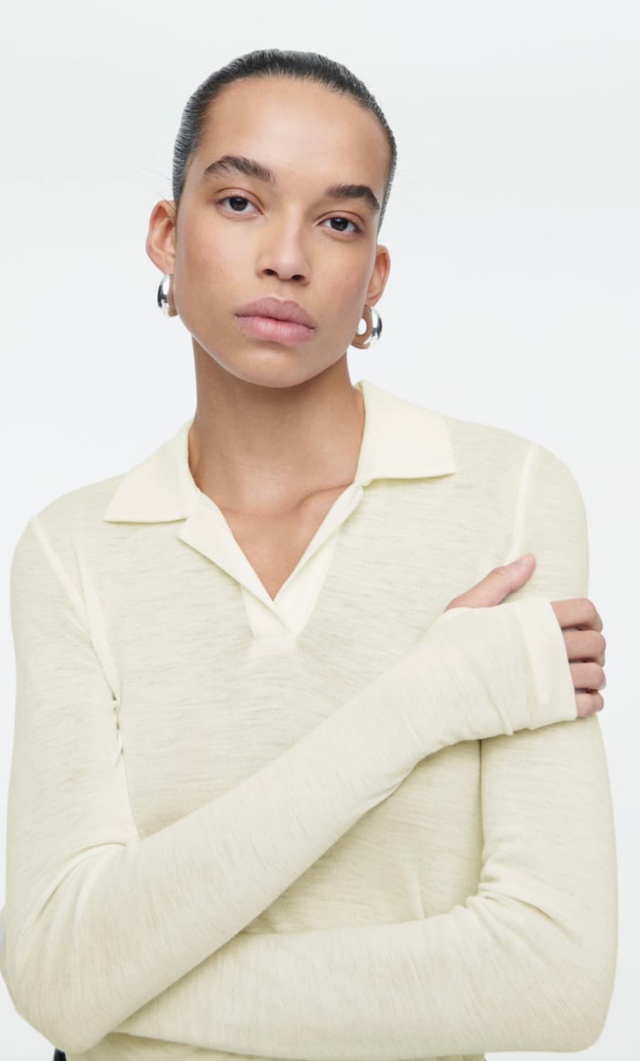 Cos 파인 울 폴로 셔츠 상품이미지2