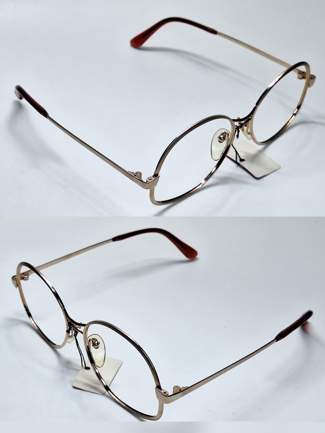 80s 일본제 빈티지 데드스톡/샤르망 210 안경테 52mm 보스턴 골드 상품이미지5