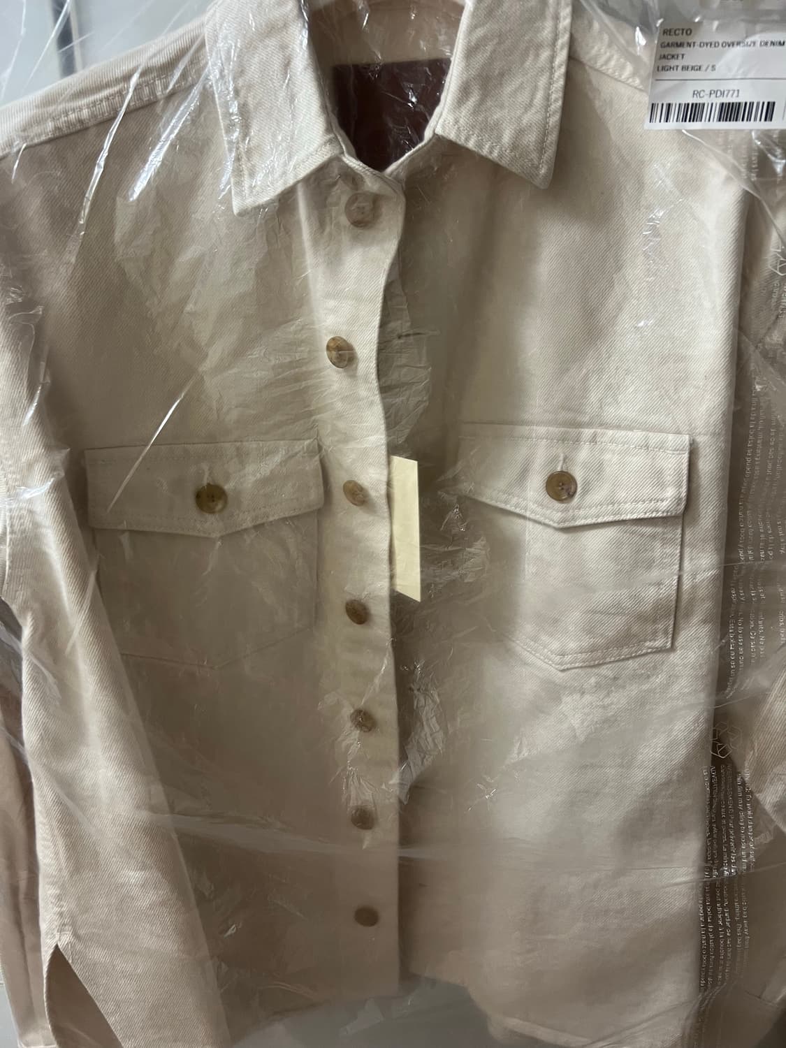렉토 오프화이트 셔츠 자켓 S 상품이미지1