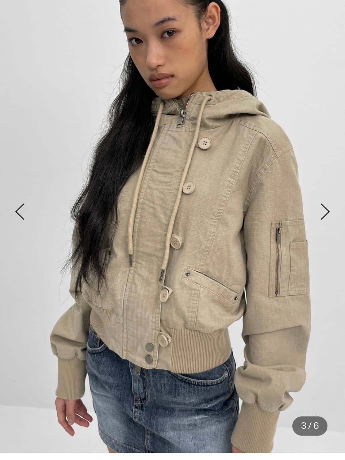 블랙업 26ss 젠쥬 코튼 워싱 후드점퍼 상품이미지1