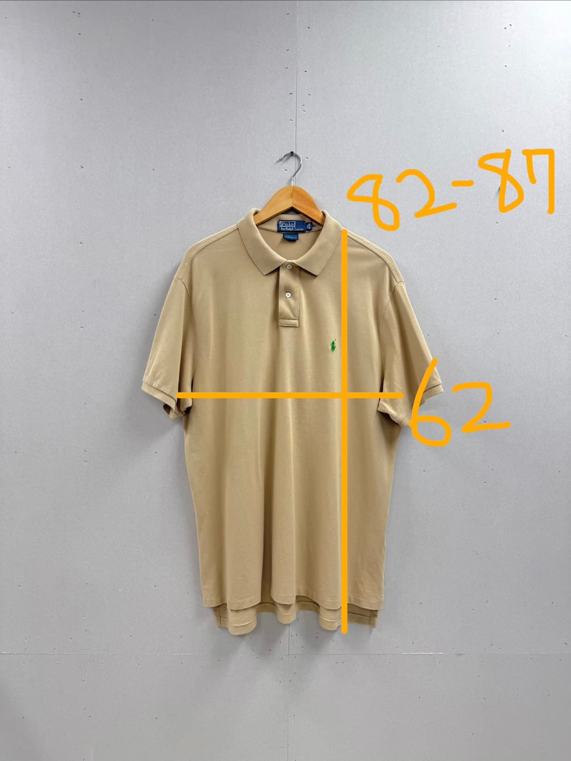 남성 XXL / 폴로 랄프로렌 반팔 카라티 베이지 상품이미지2