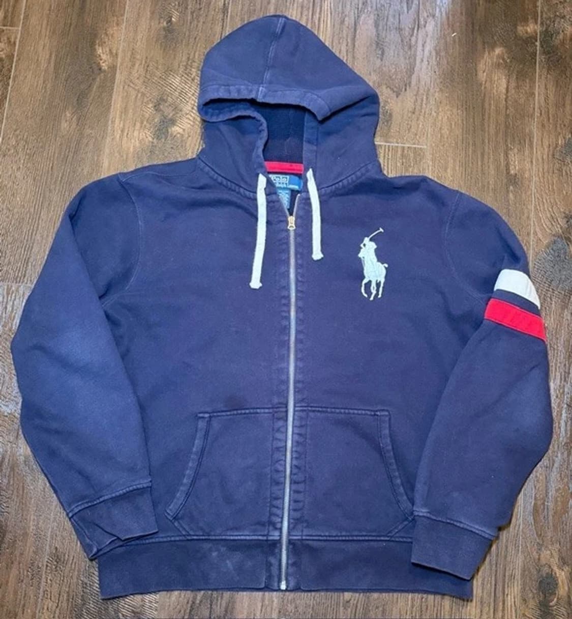 폴로 랄프 로렌 빅포니 네이비 스트라이프 후드 집업 상품이미지1