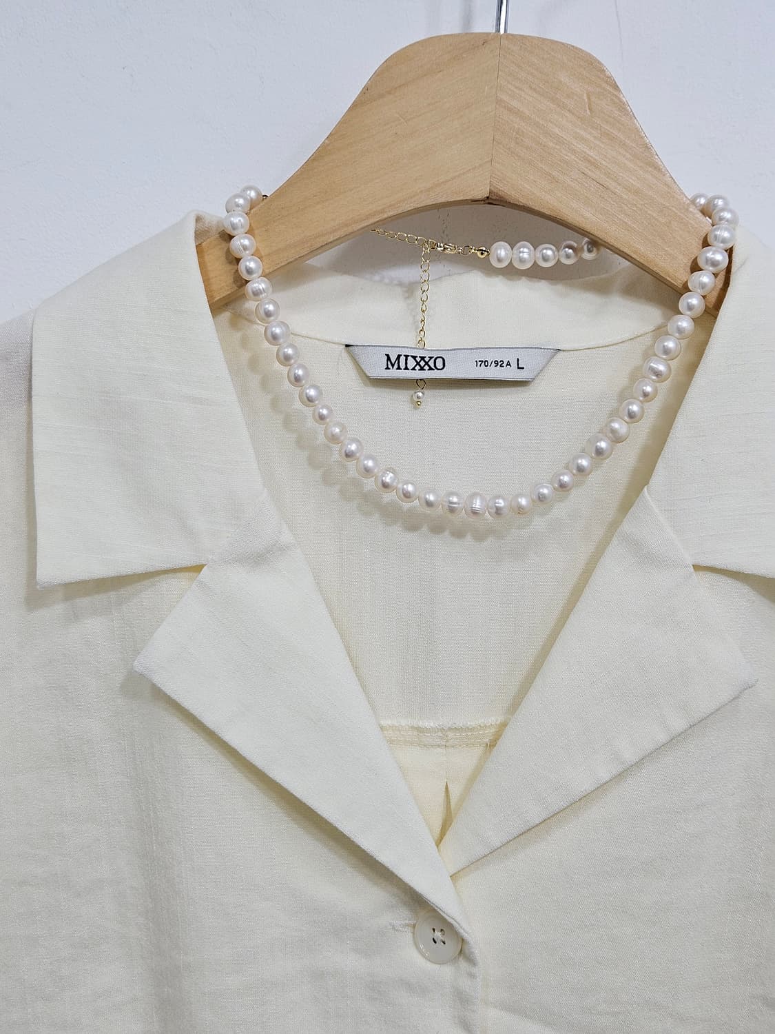 미쏘(Mixxo) 아이보리 반팔 블라우스 자켓 L 상품이미지2
