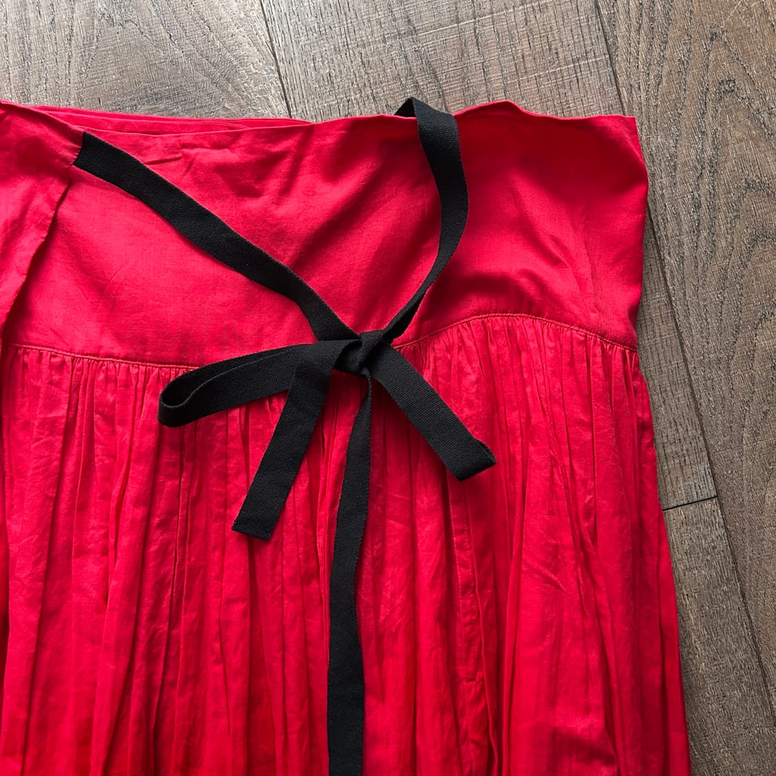 Red Shirring Wrap Ribbon Skirt 상품이미지4