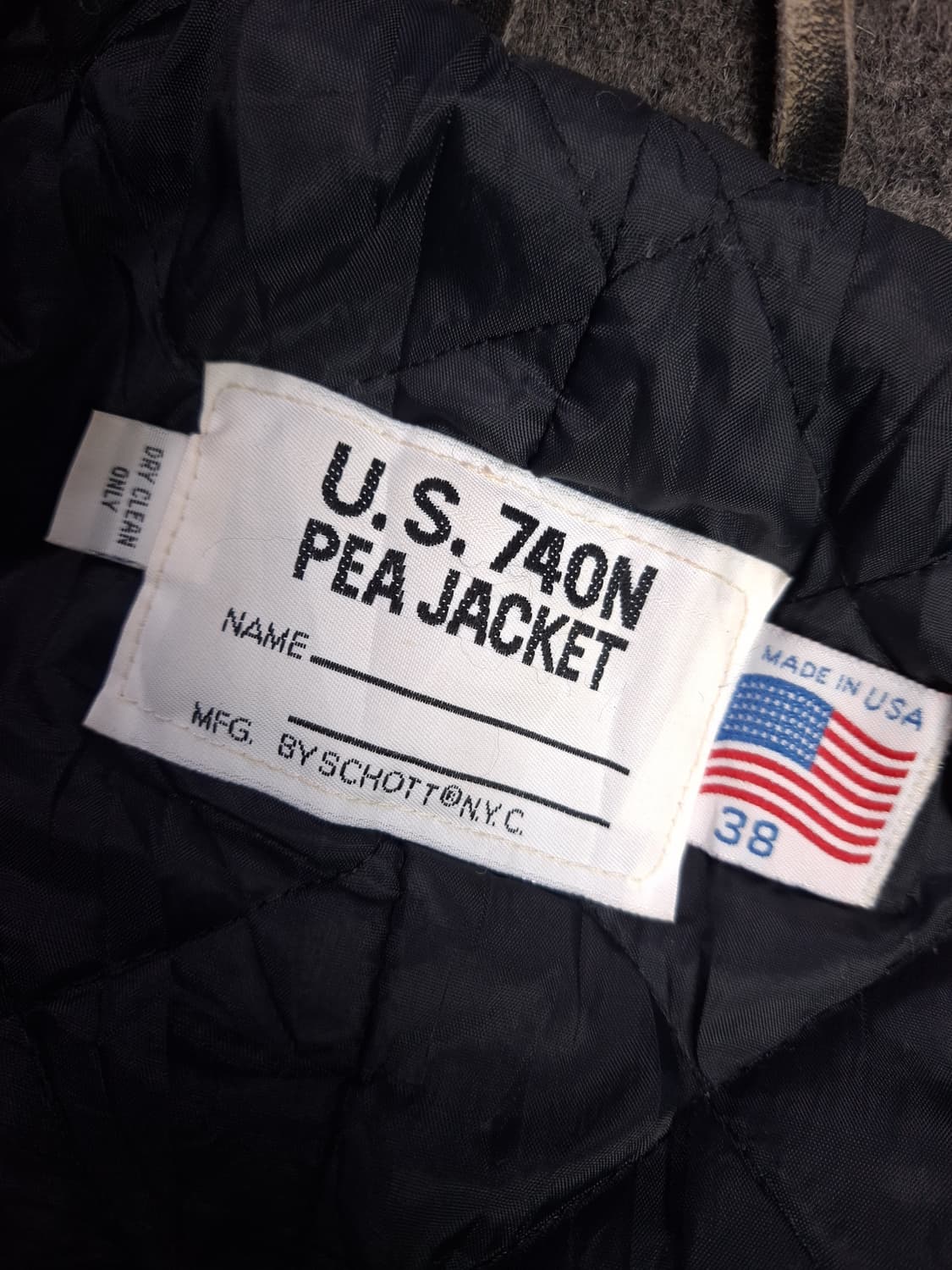오리지날 90's 미국제조 미해군 TYPE 쇼트사 울 더플 피코트 상품이미지3