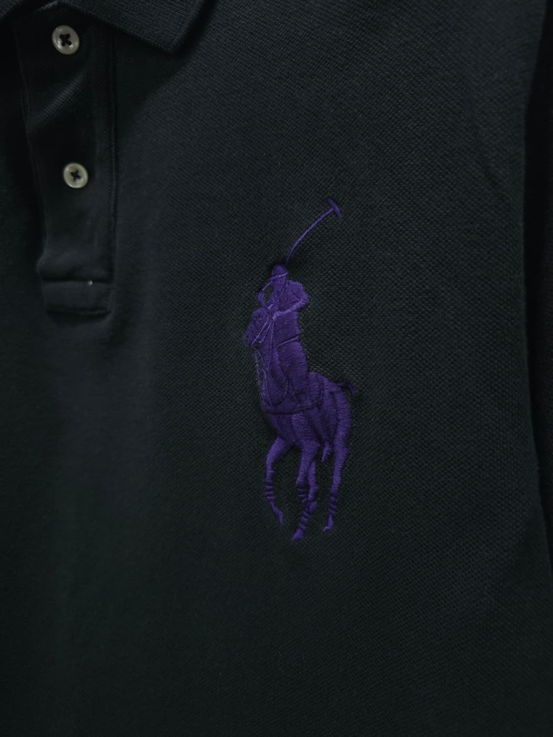 폴로 랄프로렌 남성 빅포니 긴팔 카라티 (블랙/95) 상품이미지4