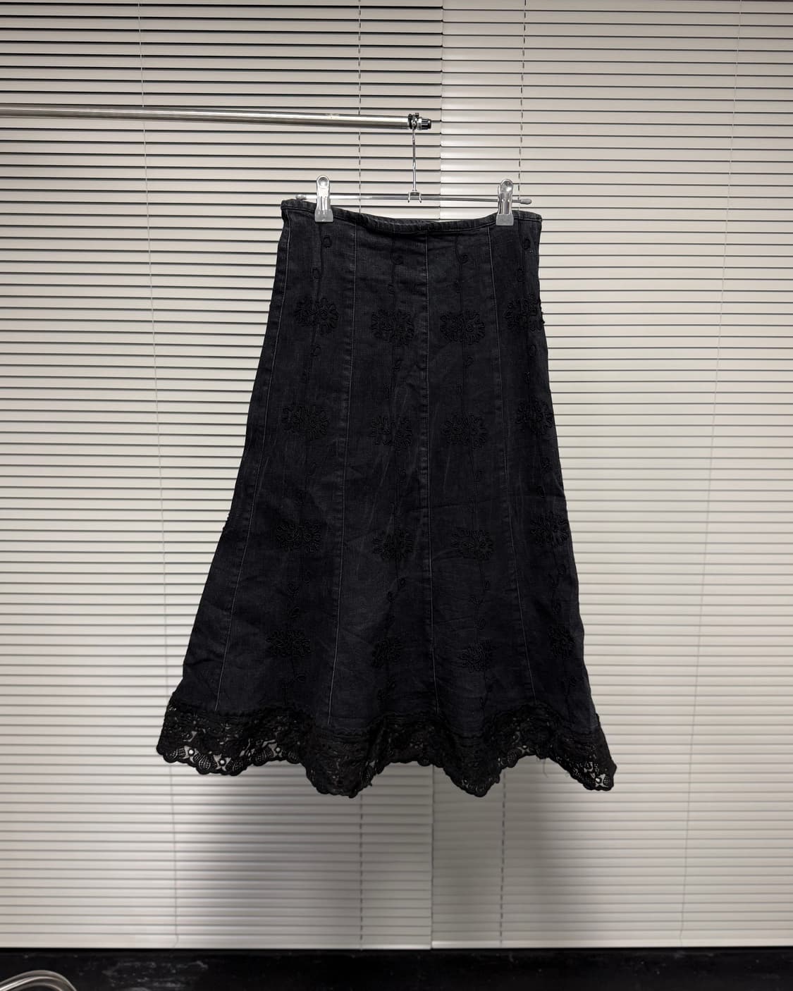 빈티지 자수 데님 스커트 상품이미지1