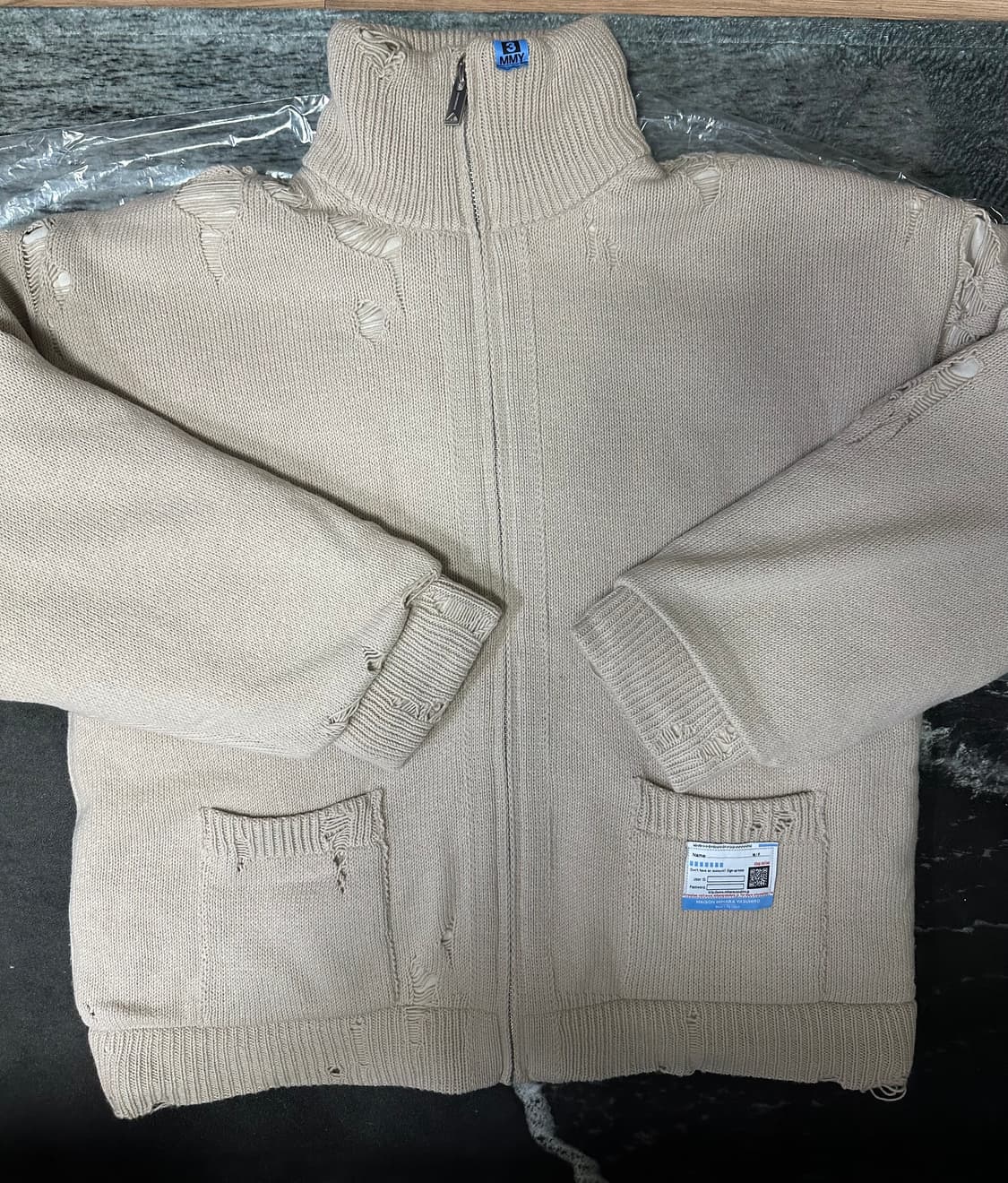 야스히로 패디드 니트 집업 상품이미지1