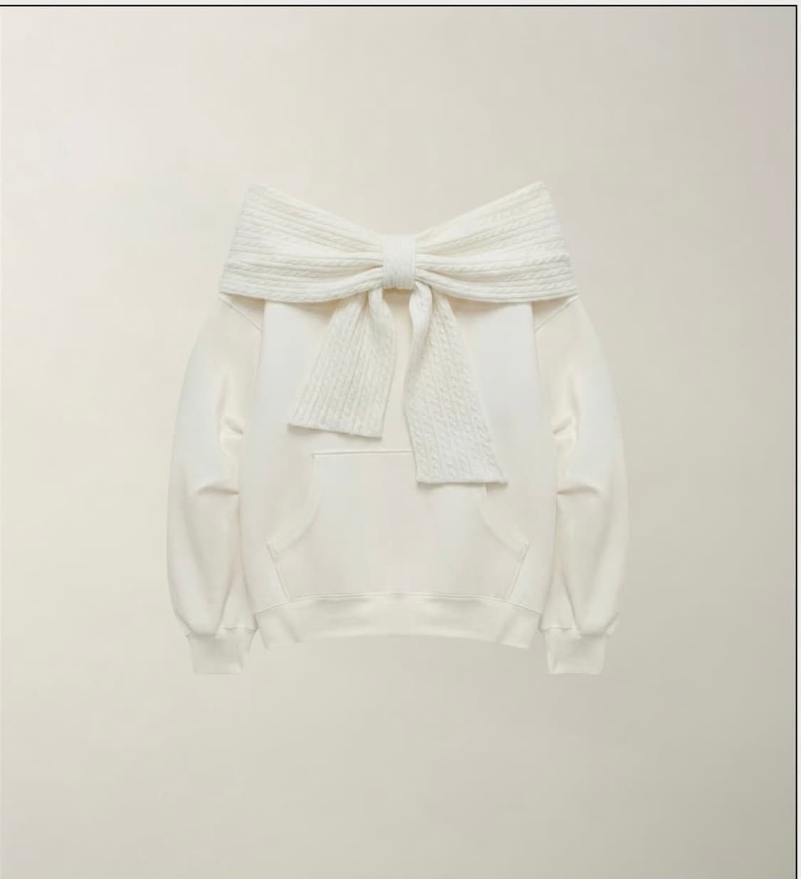 더티스 리본후드 크림 아이보리 색상 상품이미지1