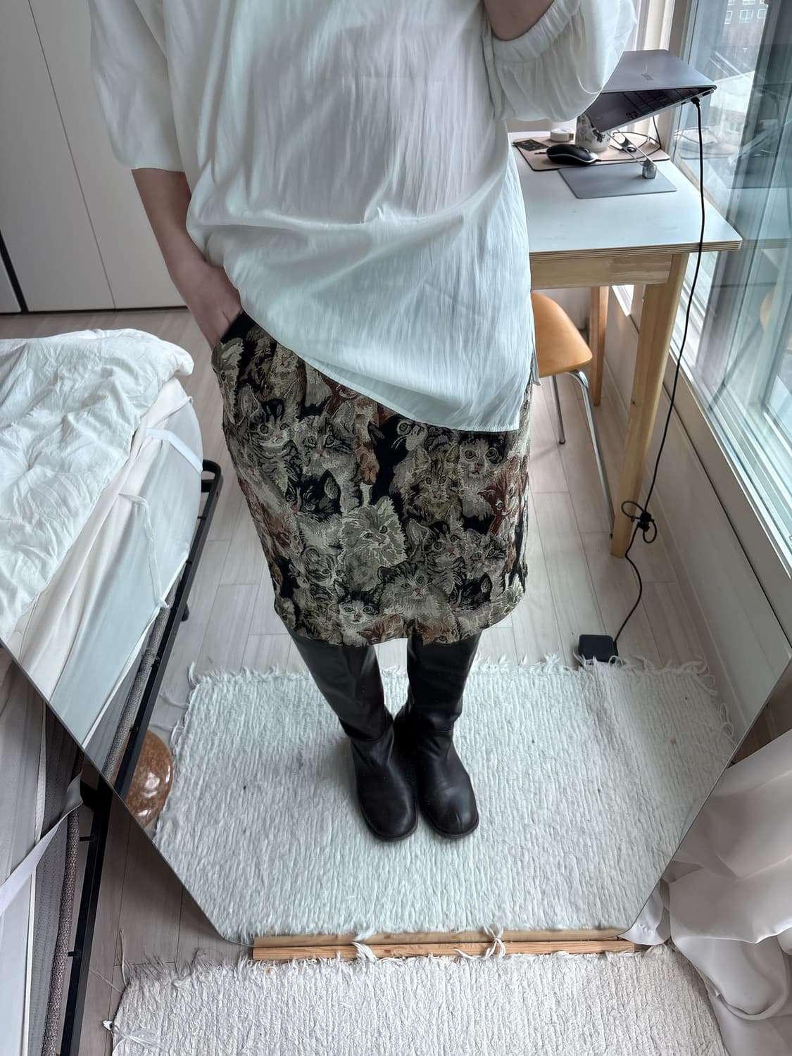 Chic Cat Slit Skirt 상품이미지7