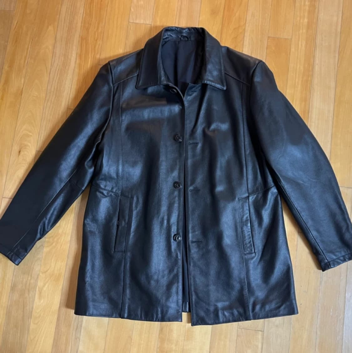 [새상품/소가죽] 레더 카코트  상품이미지1