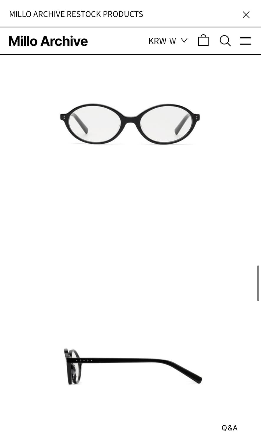새상품) 밀로 우먼 안경 / 정가 :8.5만 상품이미지5