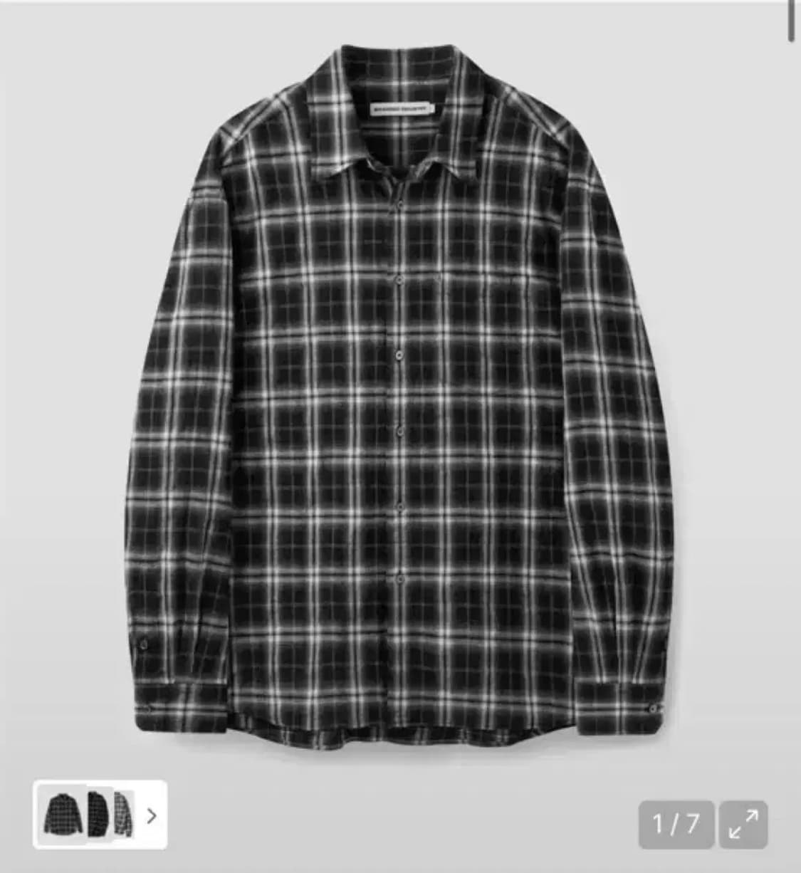 ALL DAY CHECK SHIRTS 옴브레 블랙 체크 셔츠 상품이미지1