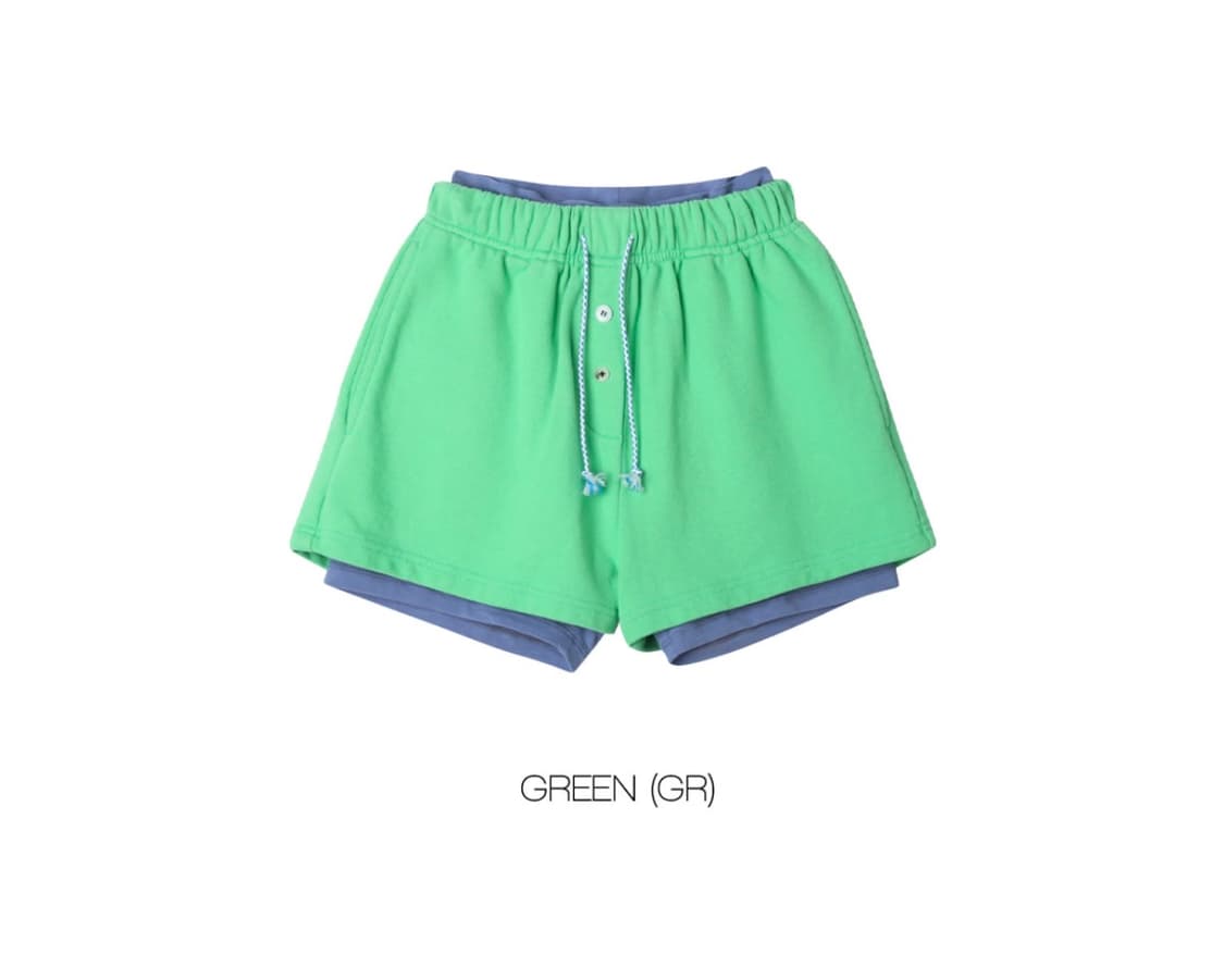 톤세 레이어드 버튼 쇼츠 상품이미지2