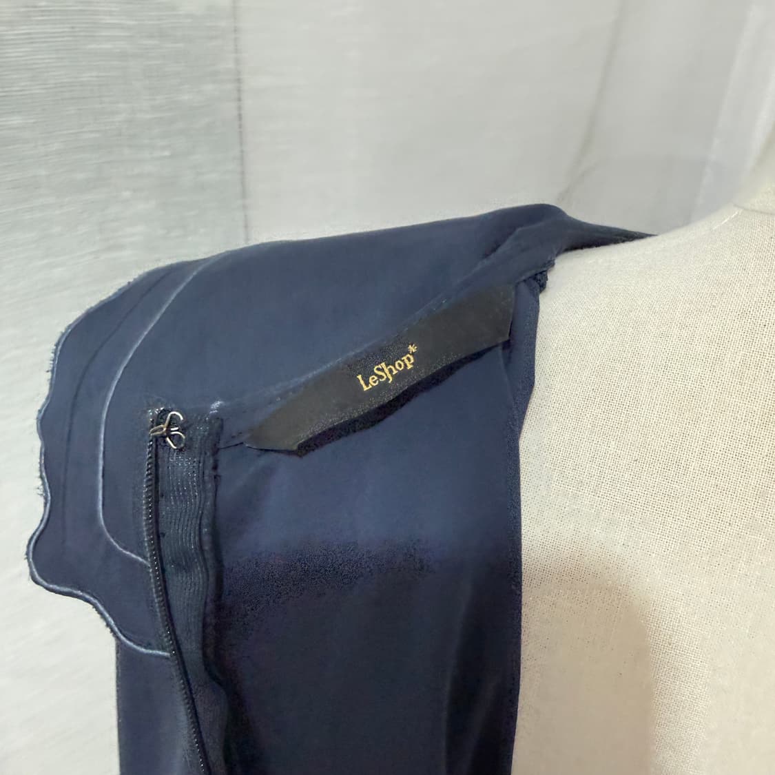 leshop반팔원피스 빅카라 네이비 남색 롱원피스 롱드레스 4566 상품이미지6