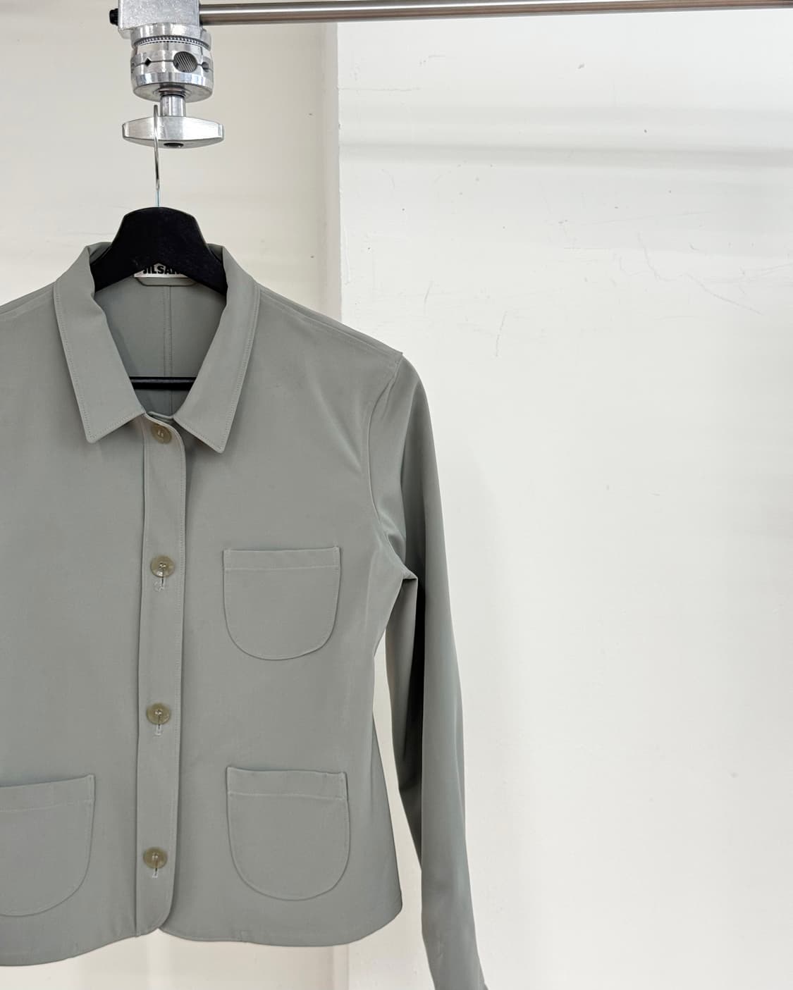 질 샌더 세이지 그린 체스트 패치 포켓 셔츠 상품이미지4