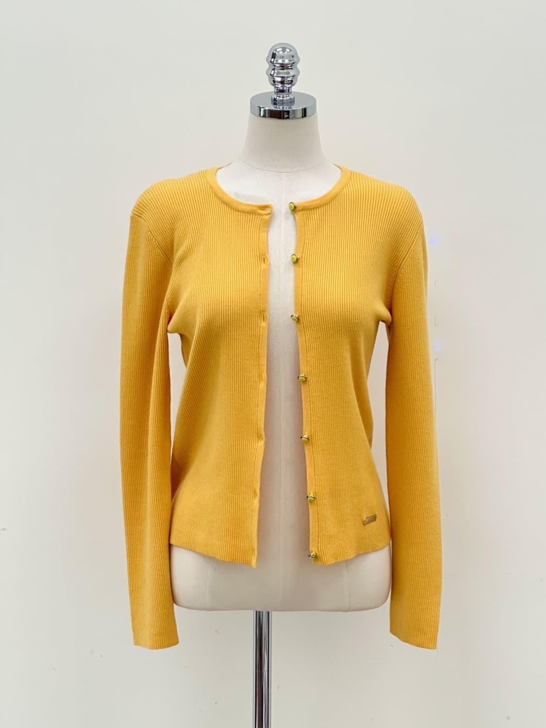  courreges / 꾸레쥬 옐로우 골지 가디건 상품이미지8