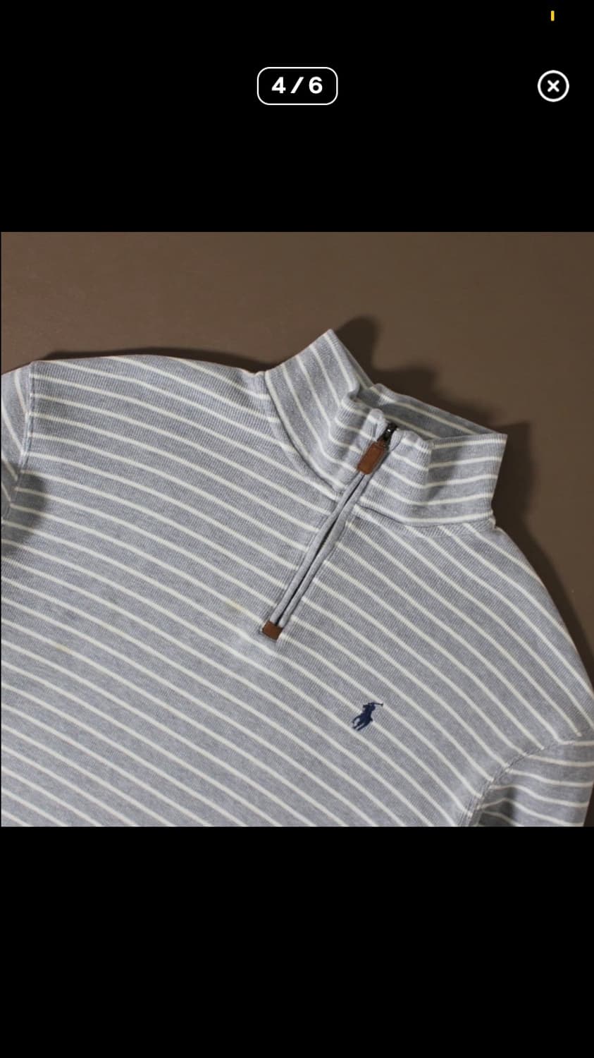 폴로 랄프로렌 스트라이프 단가라 반집업 상품이미지4
