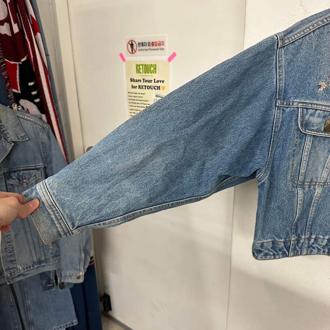 90‘s 리 플라워자수 데님자켓 상품이미지6