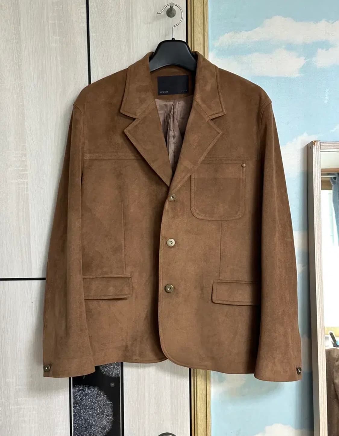 (2) 르마드 테일러 페이크 스웨이드 자켓 - 브라운 상품이미지2