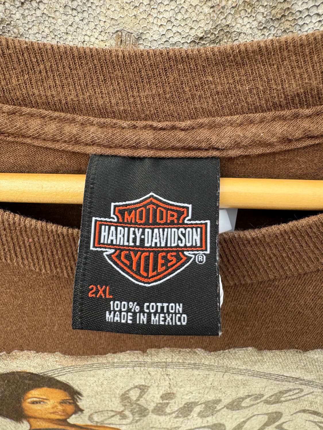 할리데이비슨 빈티지 2013 핀업걸 프린팅 반팔 티셔츠 2XL 상품이미지5