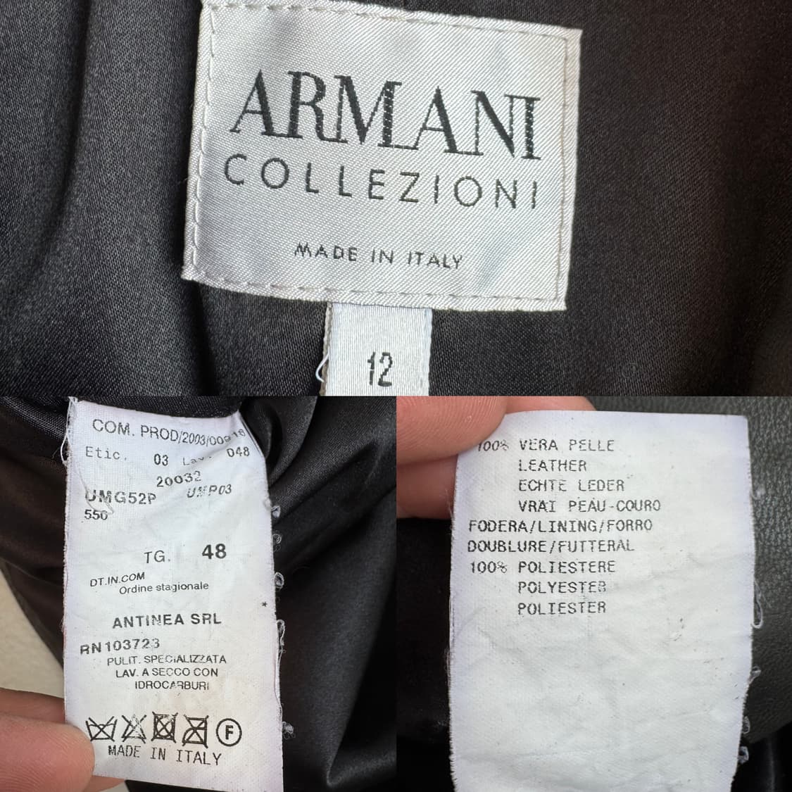 아르마니 꼴레지오니 리얼레더 양가죽 락 시크 가죽자켓 상품이미지10