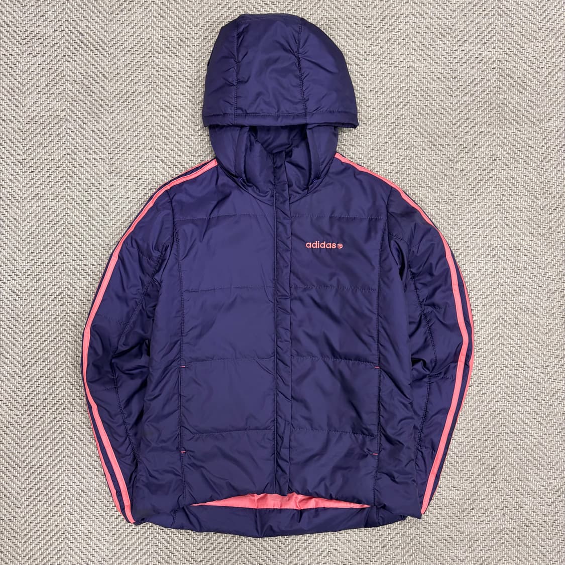 아디다스 네오 퍼플 핑크 후드 패딩 v1071 상품이미지1