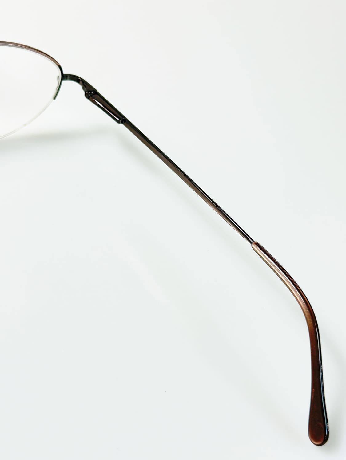 90s Jeep 브라운 오벌 반무테 프레임 빈티지 안경 상품이미지7