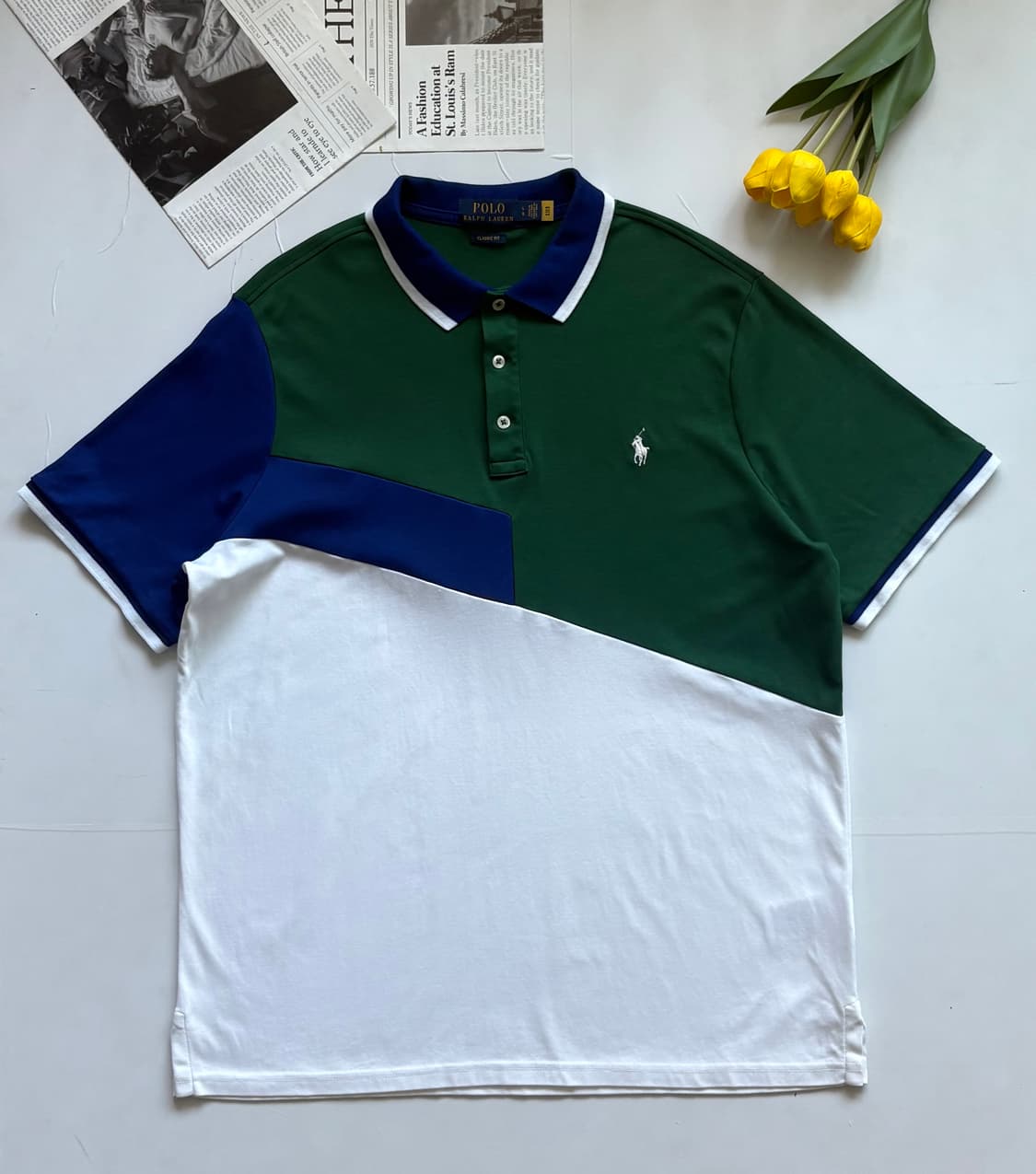 Polo 폴로랄프로렌 QR 컬러 블록 카라티  상품이미지2