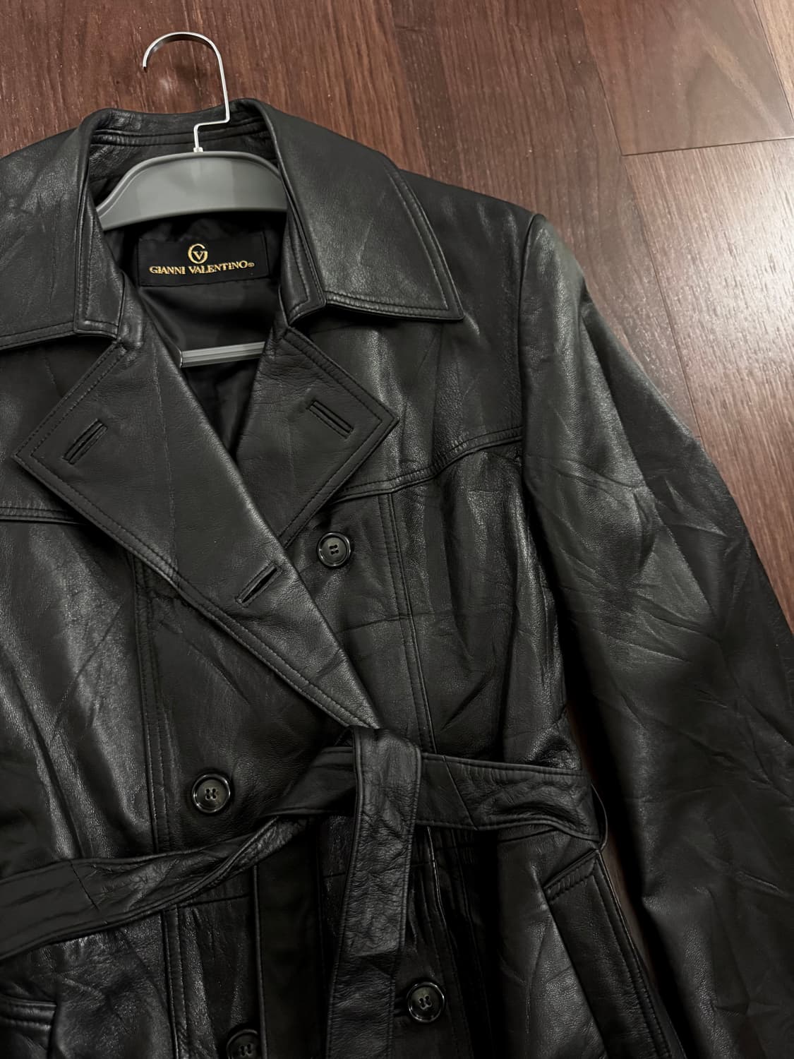 지아니 발렌티노 양가죽 롱코트 가죽 코트 상품이미지2