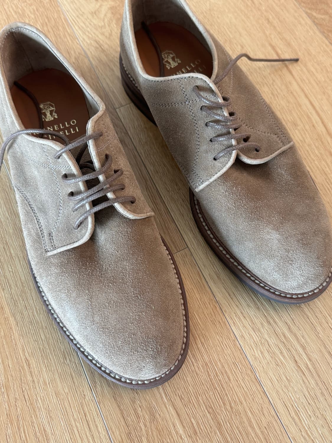 브루넬로 쿠치넬리 스웨이드 더비 슈즈 42 상품이미지2