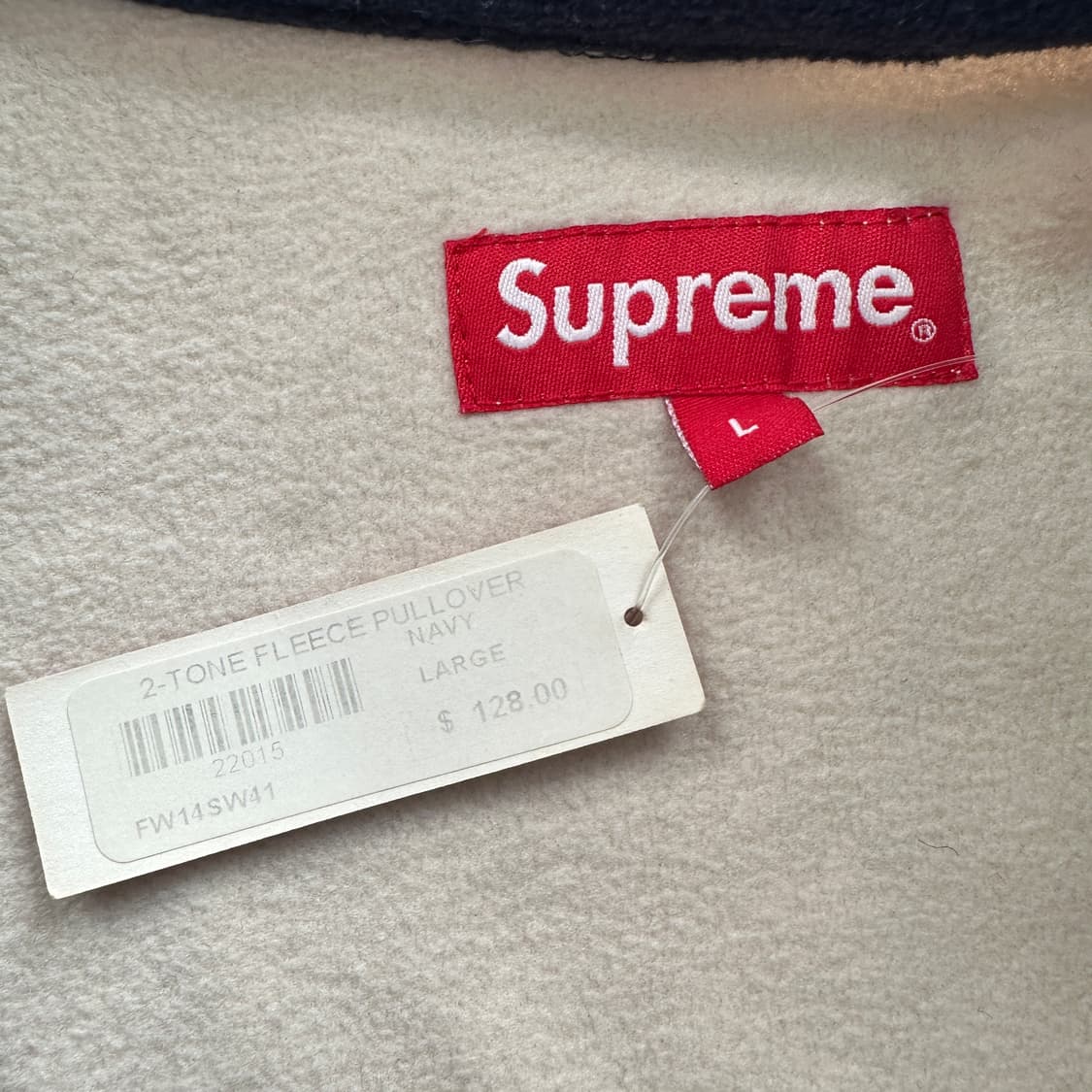 2014년 FW 슈프림 투톤 플리스 풀오버 L 상품이미지5