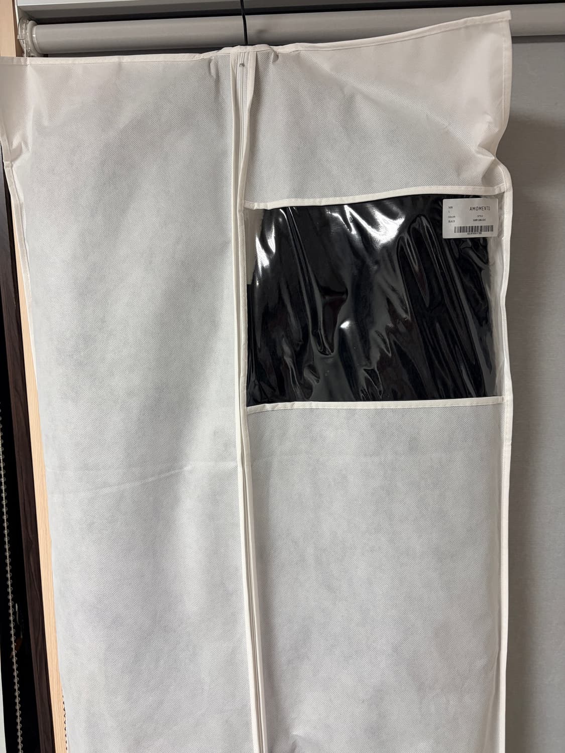 아모멘토 헤어리 롱코트 블랙 L사이즈 새제품 상품이미지1