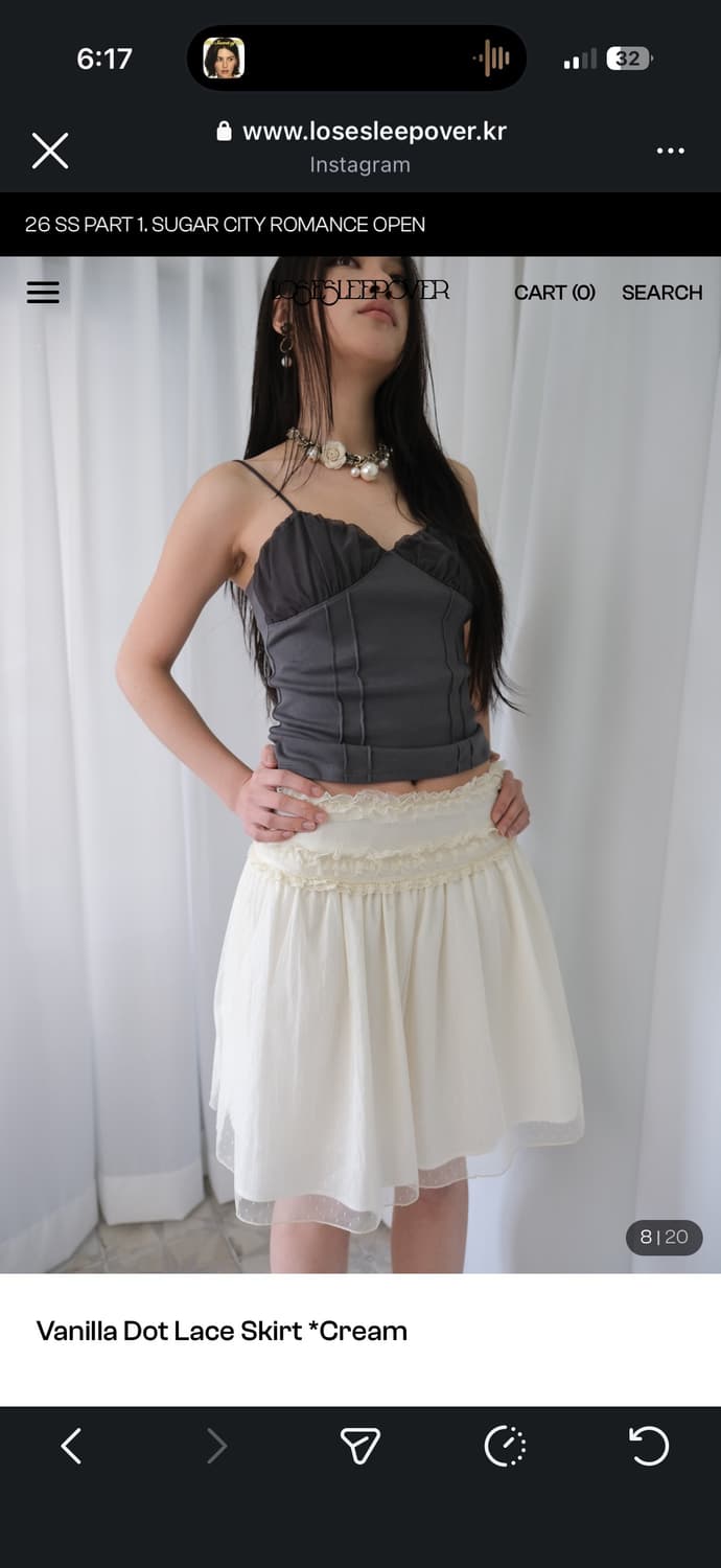 Vanilla Dot Lace Skirt *Cream 상품이미지4