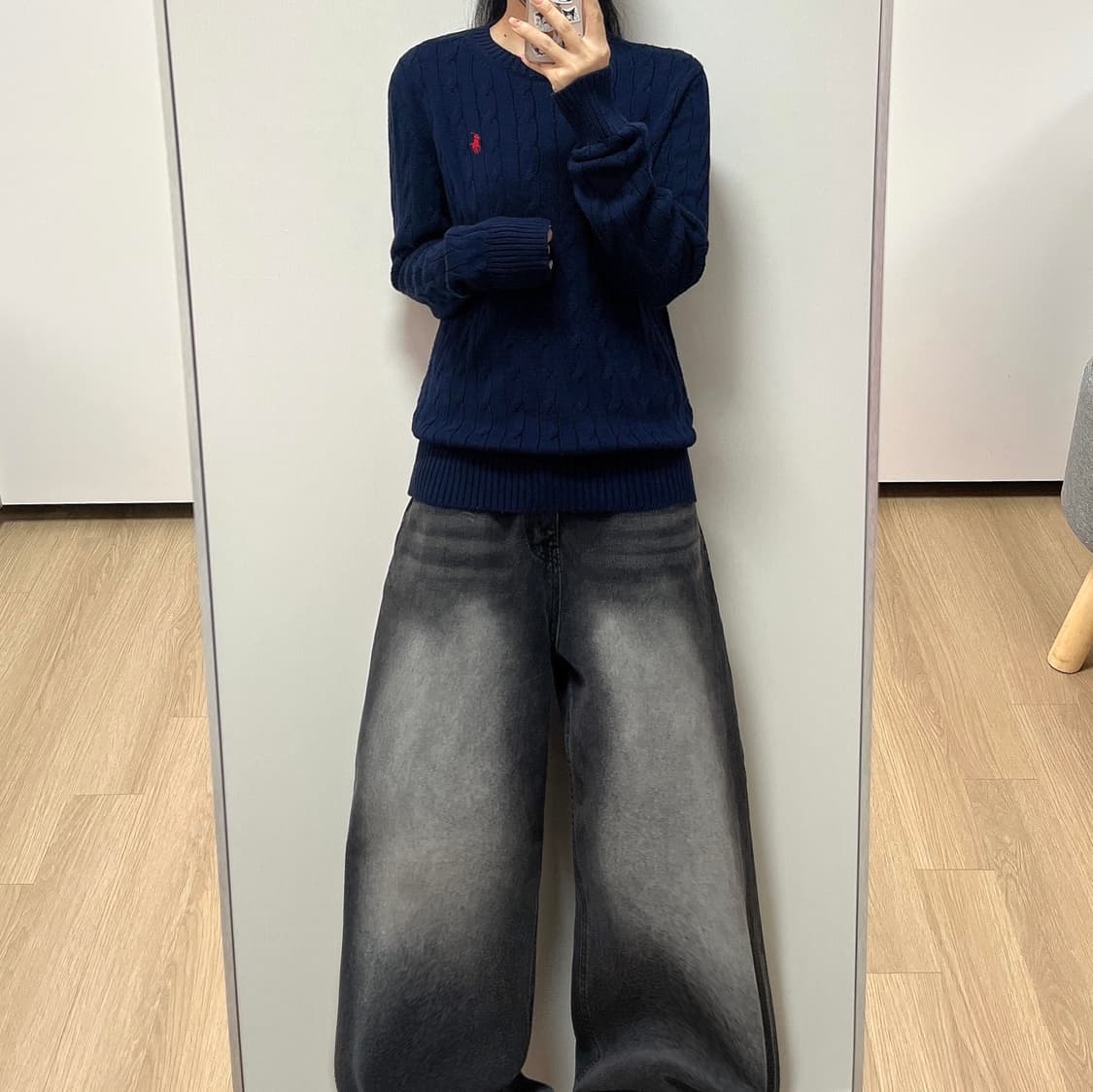 폴로 랄프로렌 신형 네이비 케이블 니트 상품이미지1