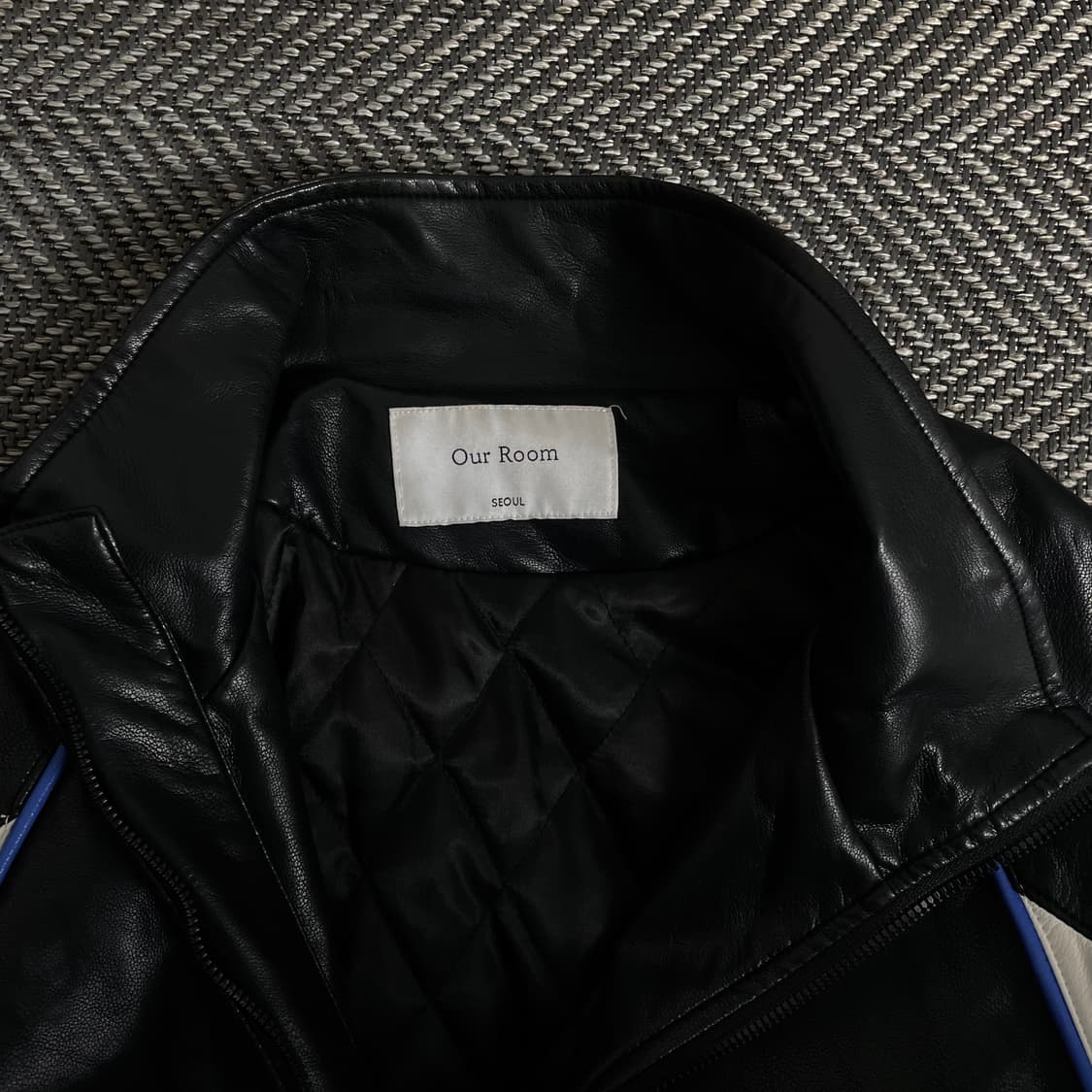 Our room 빈티지 비건레더 바이커 봄버 자켓y 3140 상품이미지5
