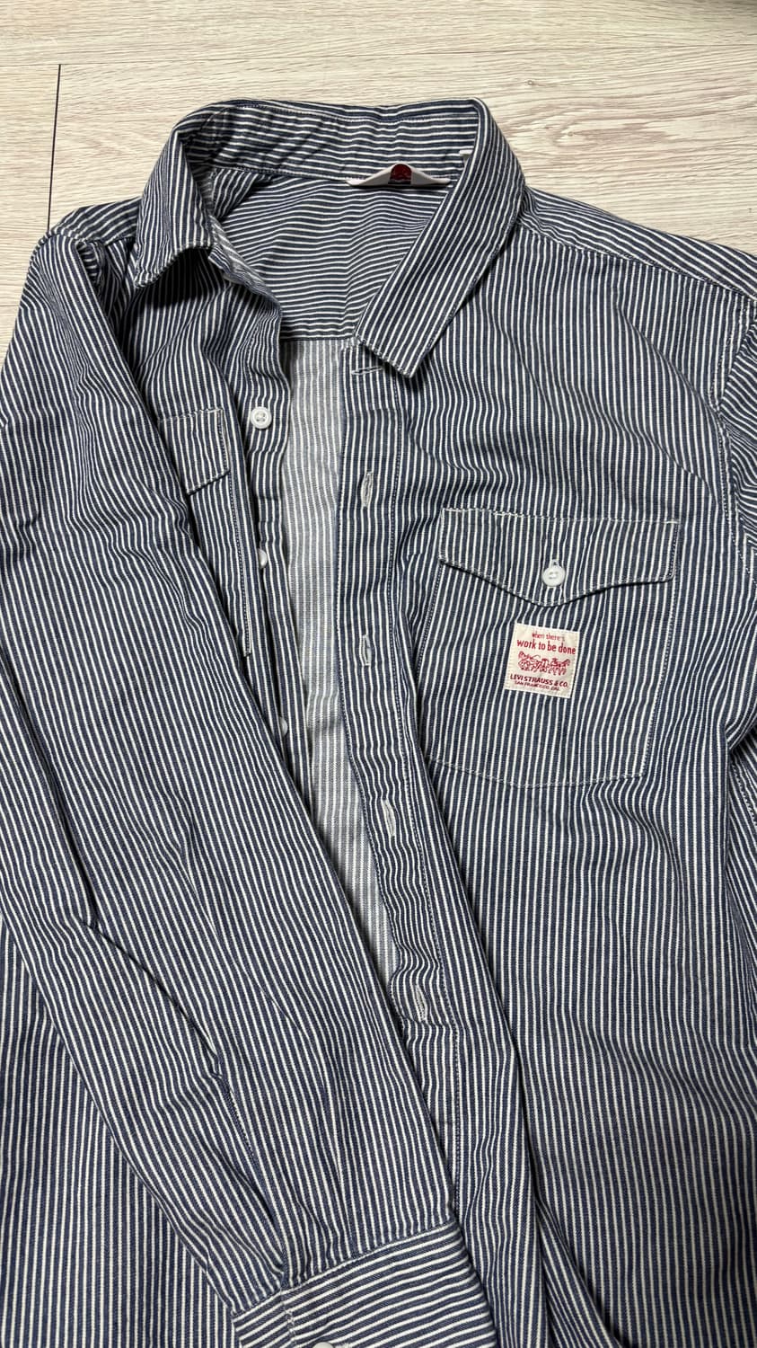 리바이스 스트라이프 워크 셔츠 M 상품이미지1