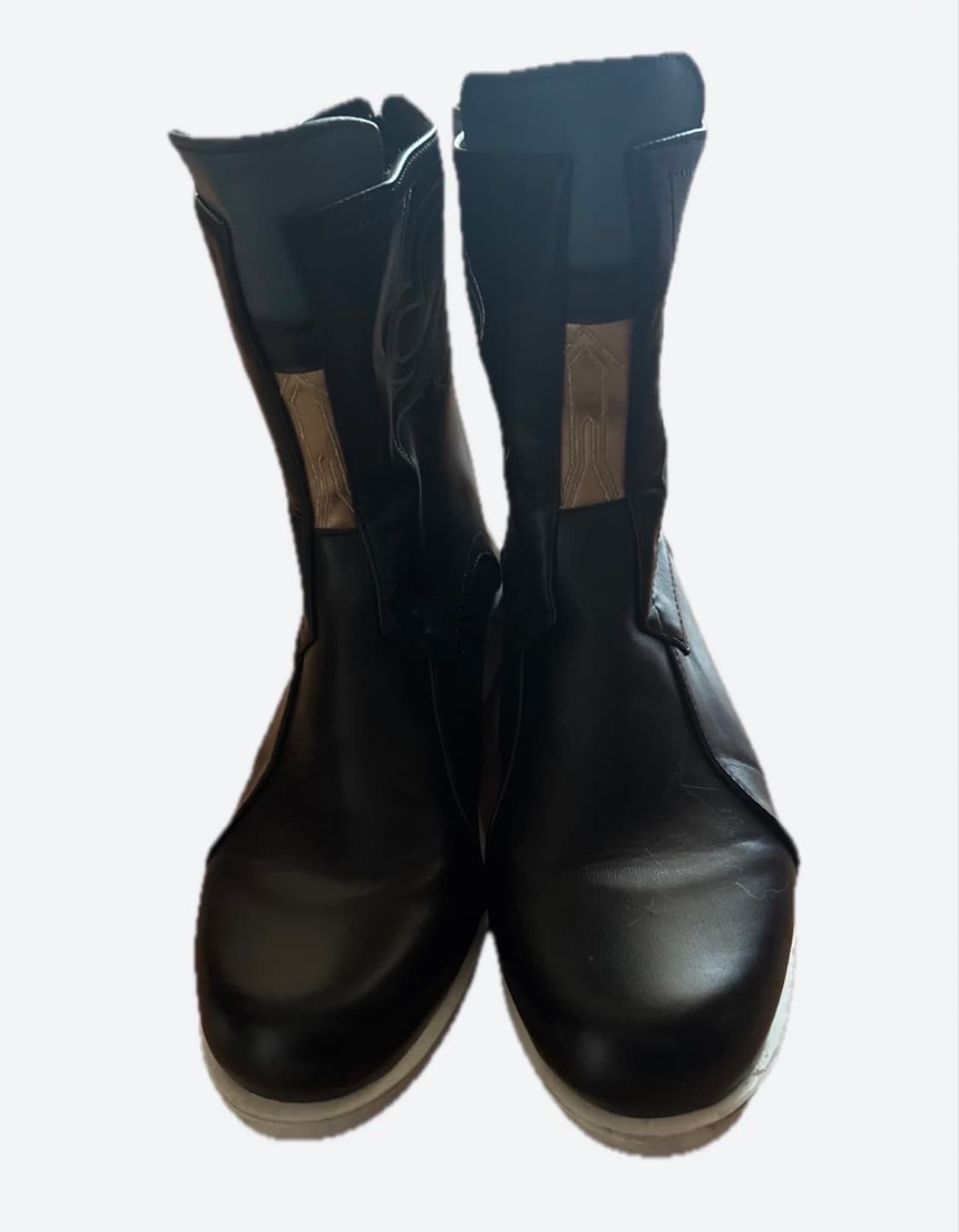 이태리브랜드)검정 가죽앵클 부츠-바이크 및 패션 부츠 EU43 상품이미지3