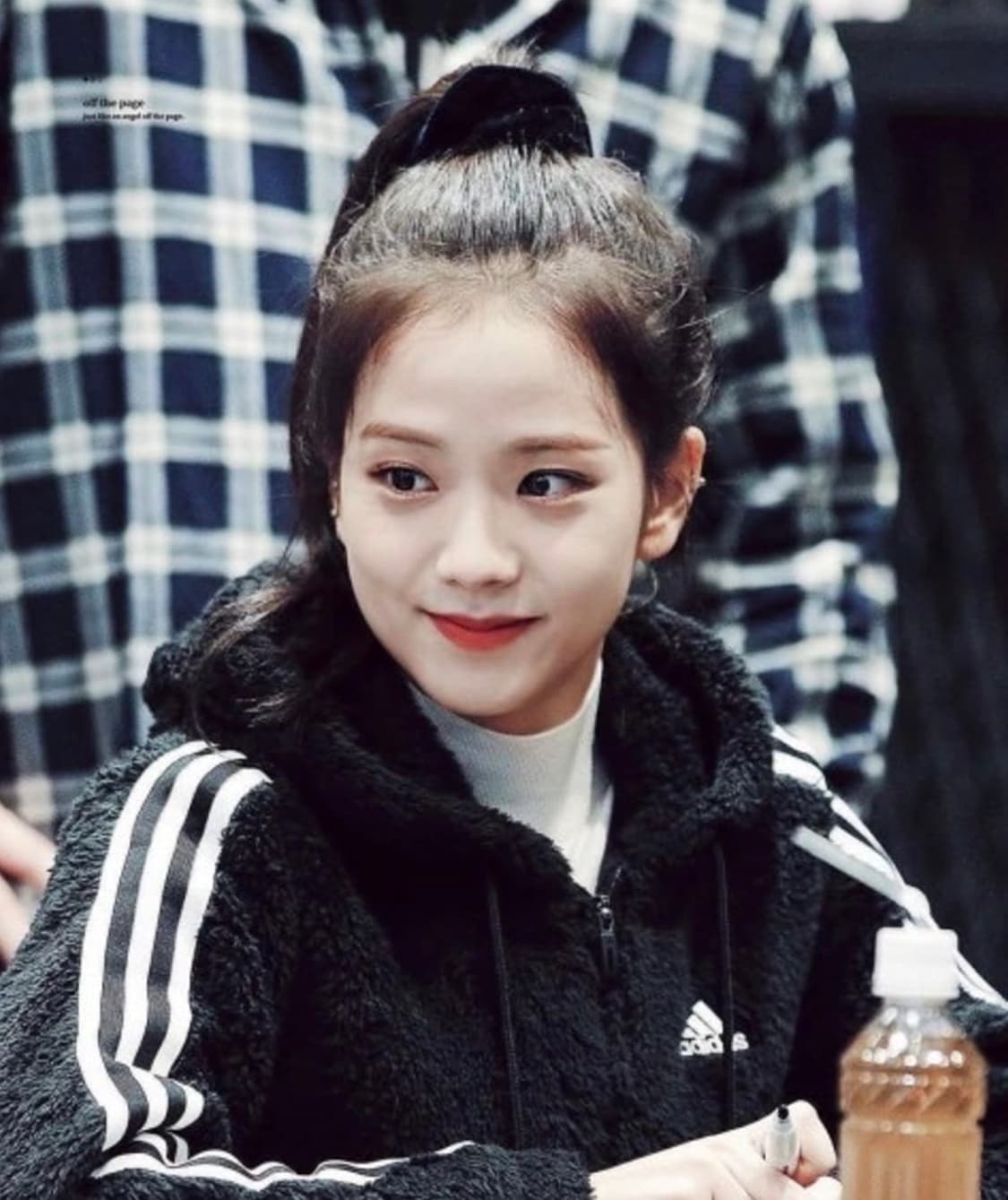 아디다스 블랙핑크 지수 뽀글이 양털 후드집업 자켓 블랙 S 90 상품이미지4