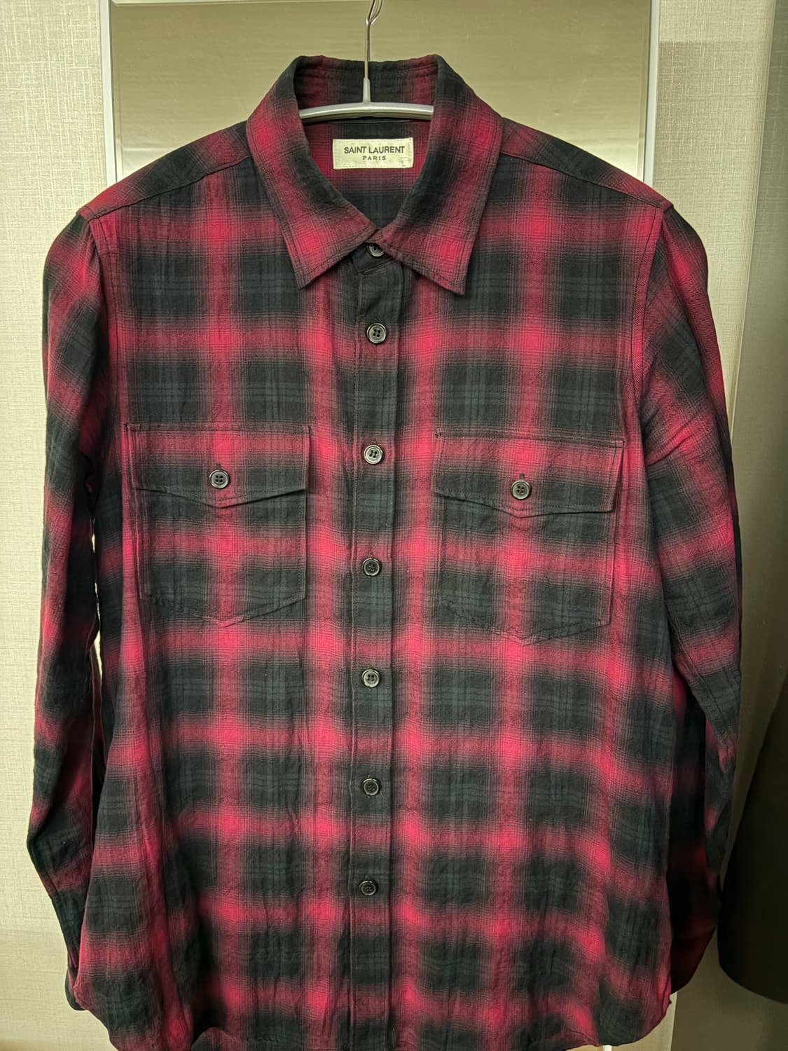 생로랑 플란넬셔츠 M 상품이미지1