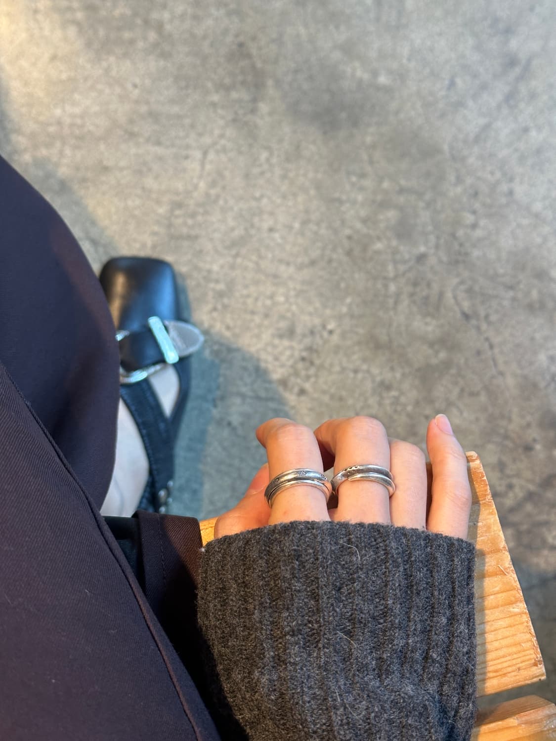 Quiet Motion Band Karen Silver Ring 상품이미지8