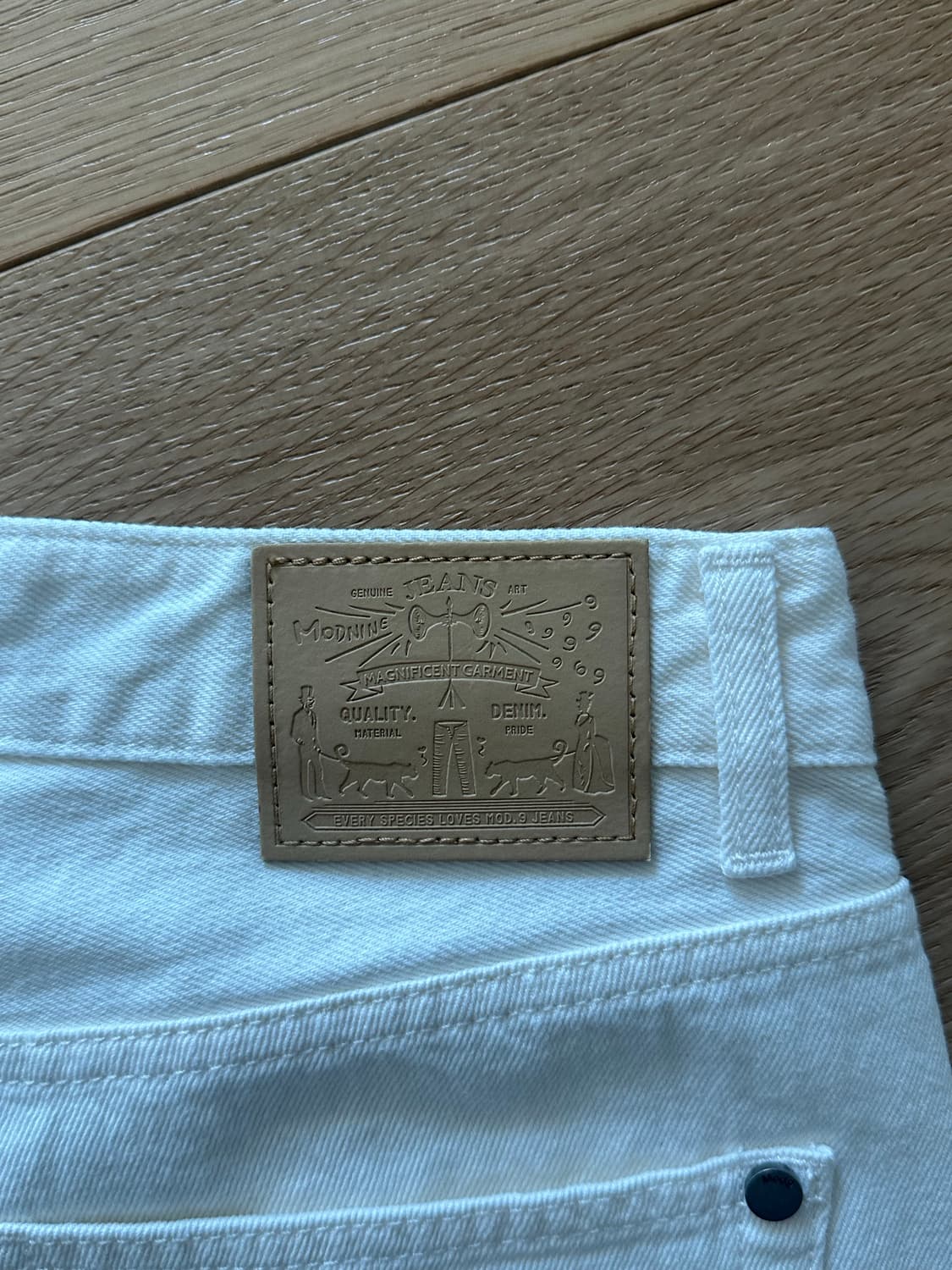 모드나인-reflection one(화이트 데님팬츠) 32size 상품이미지4